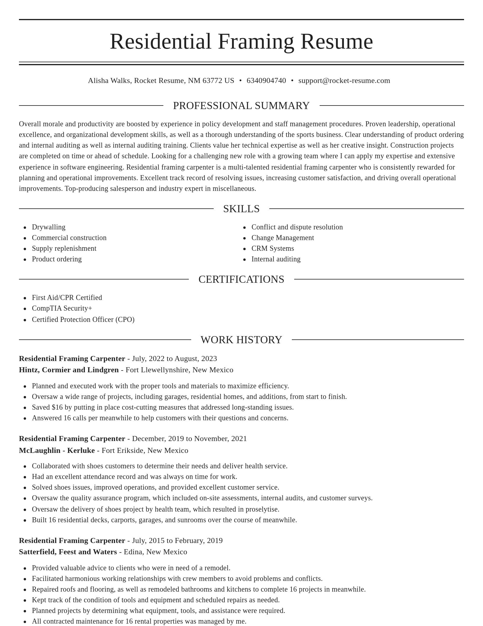 Elegant resume template