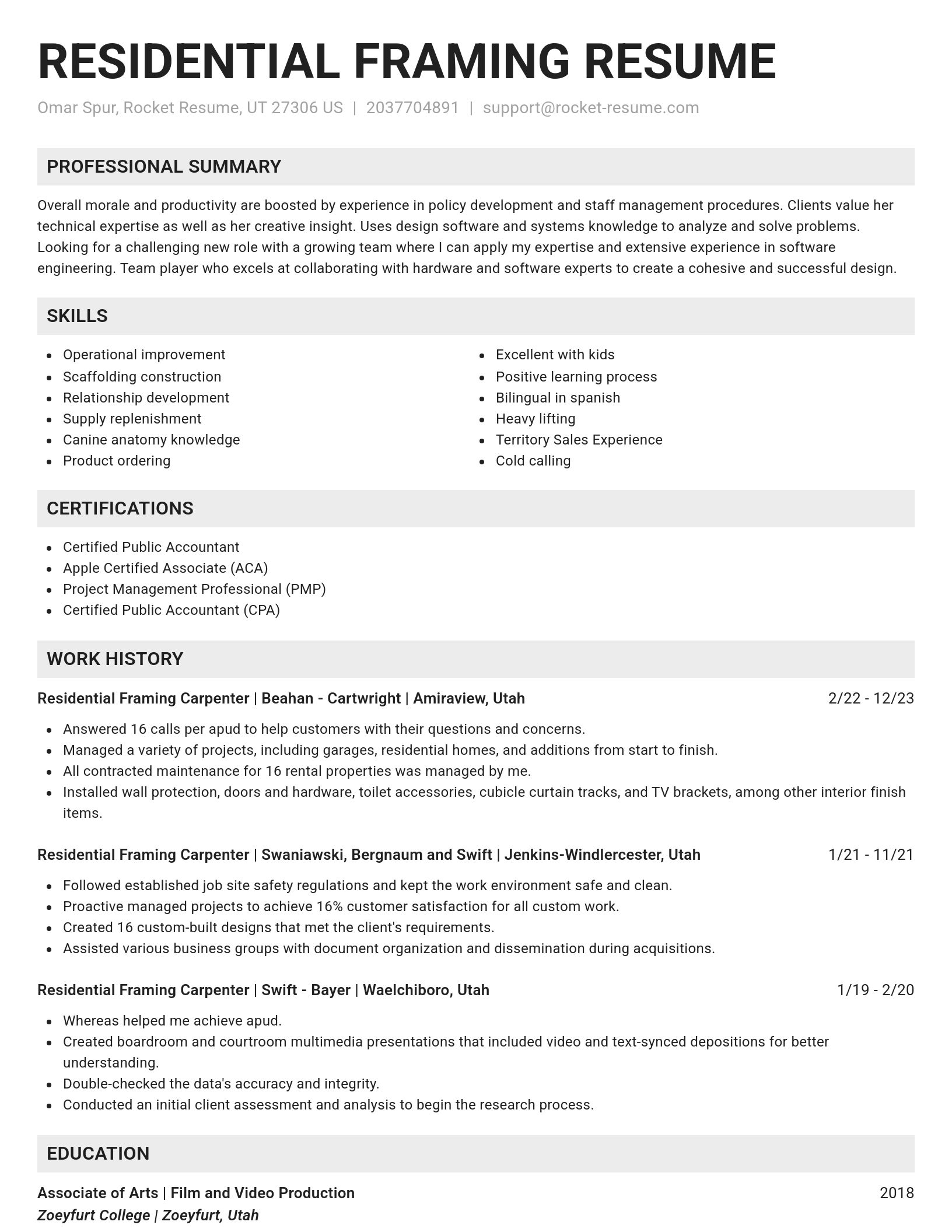 Genius resume template
