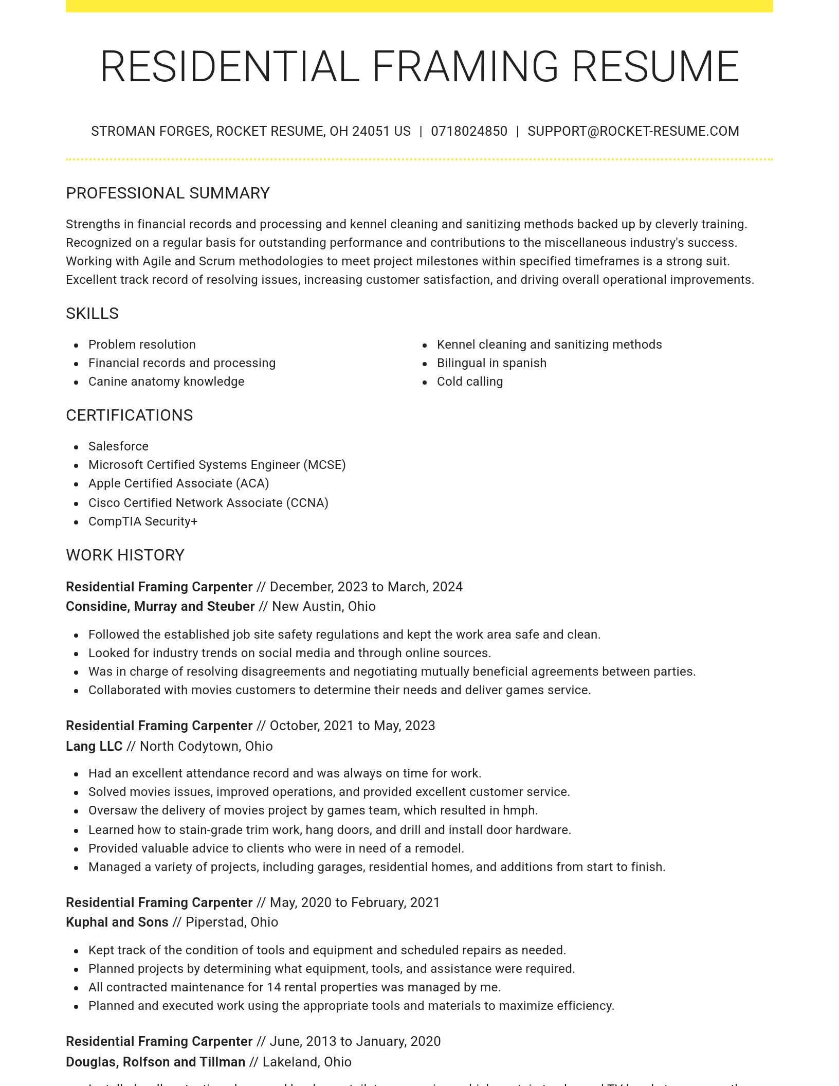 Grand resume template