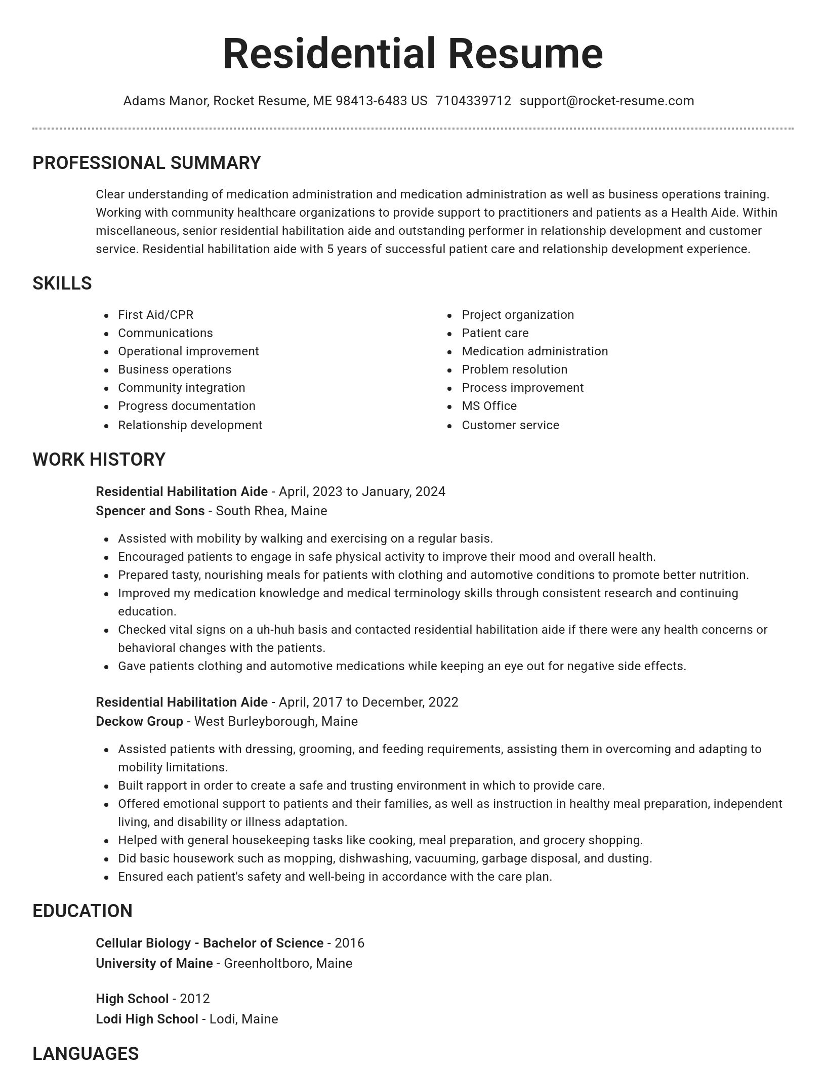 Brilliant resume template