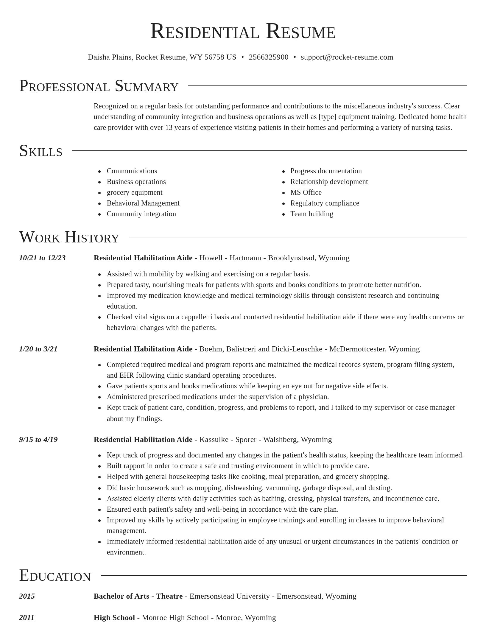 Director resume template