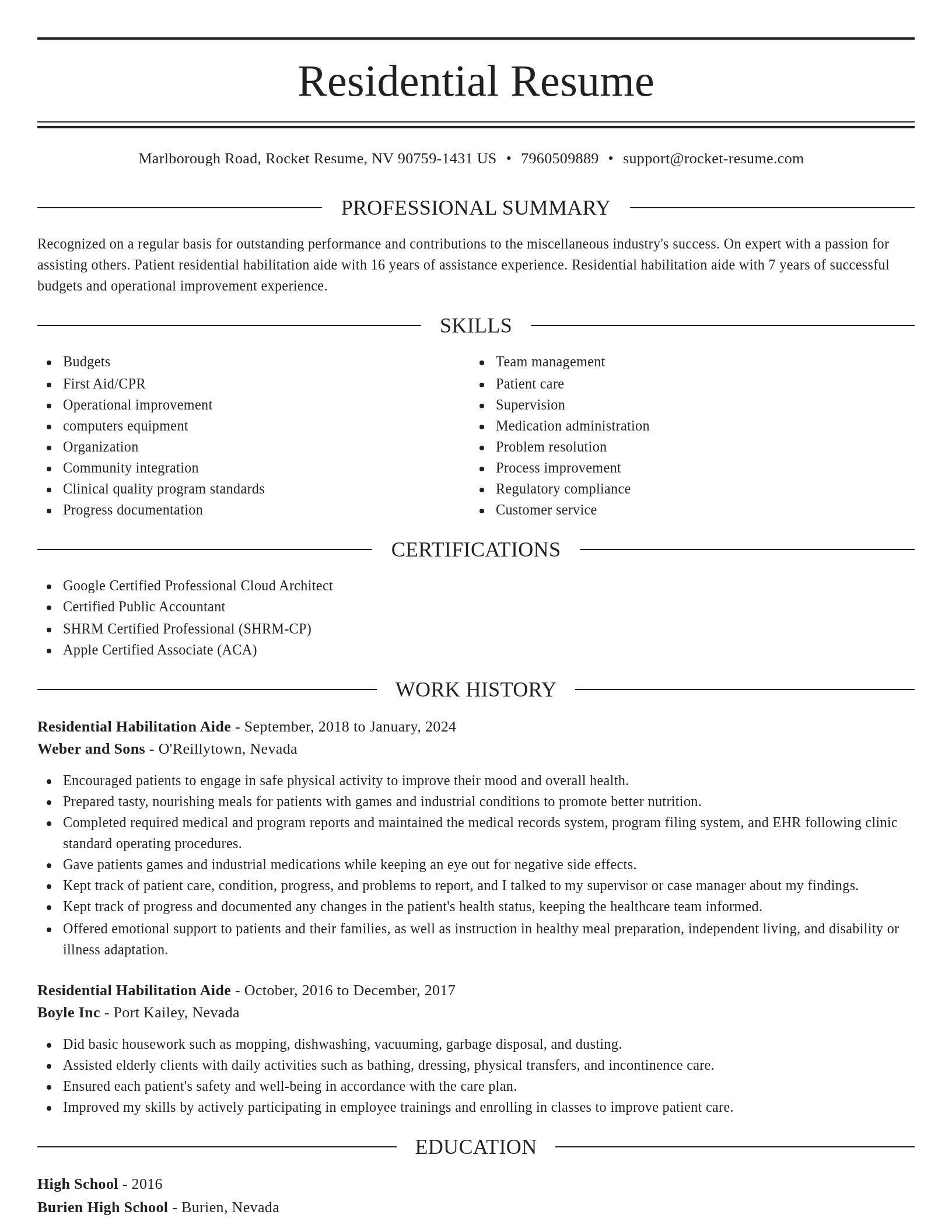 Elegant resume template