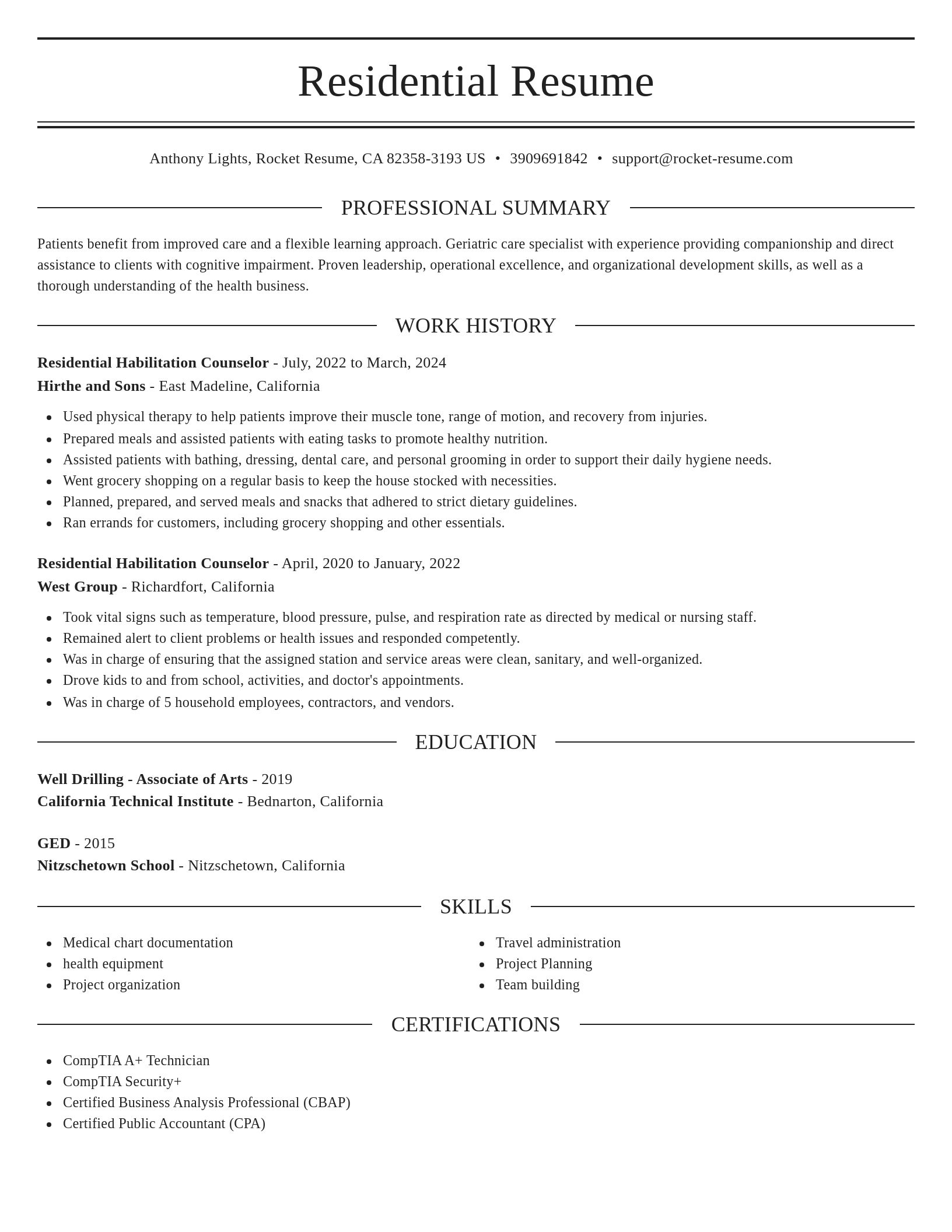 Elegant resume template