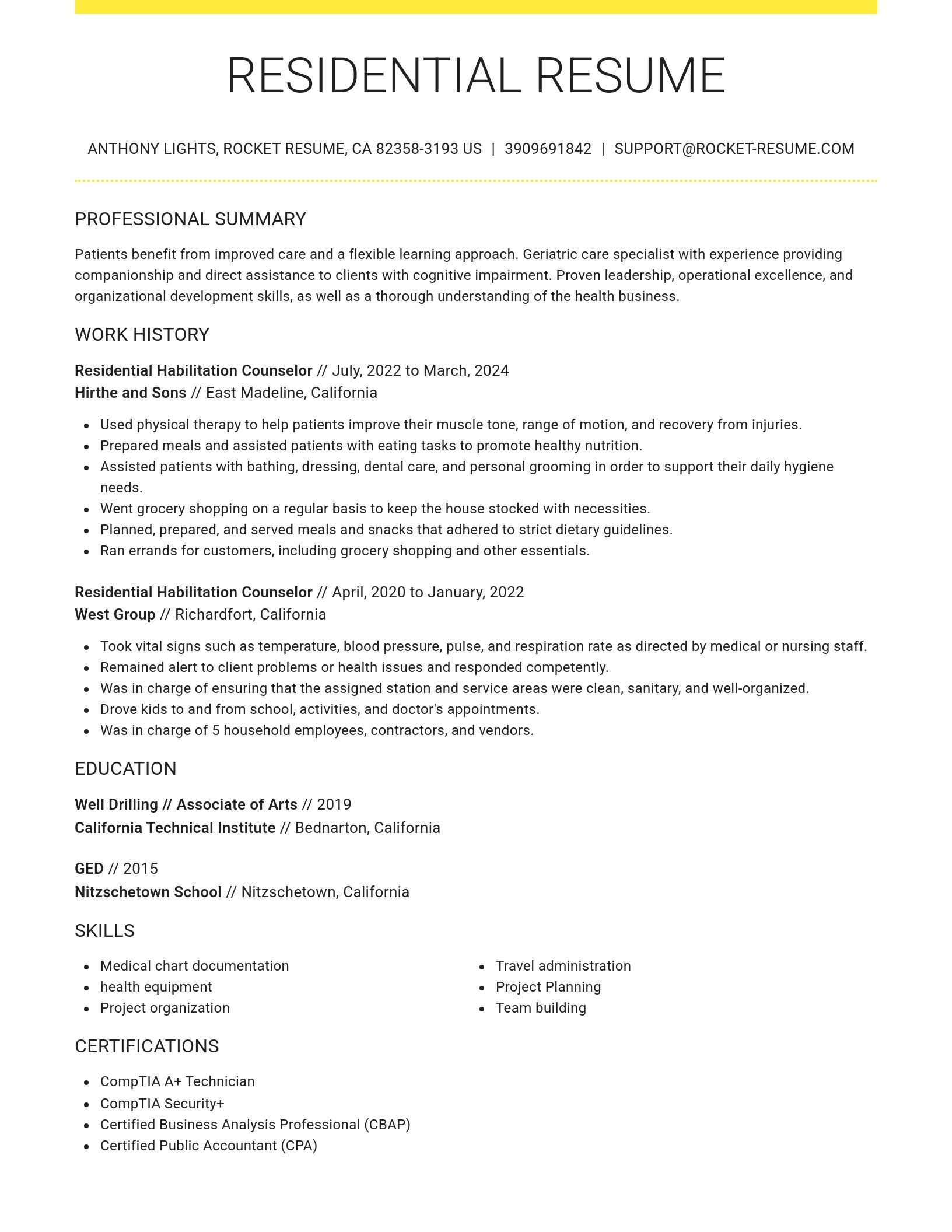 Grand resume template
