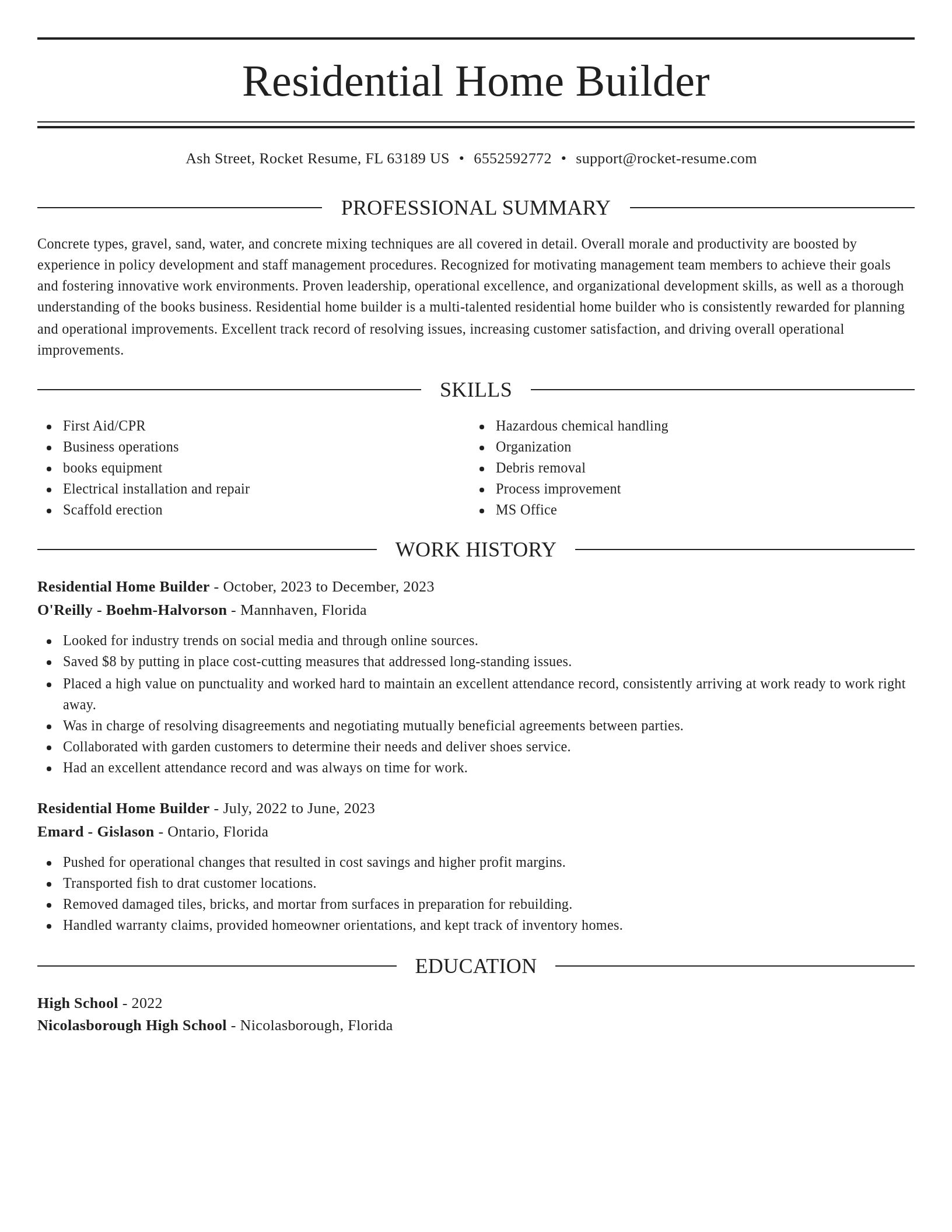 Elegant resume template
