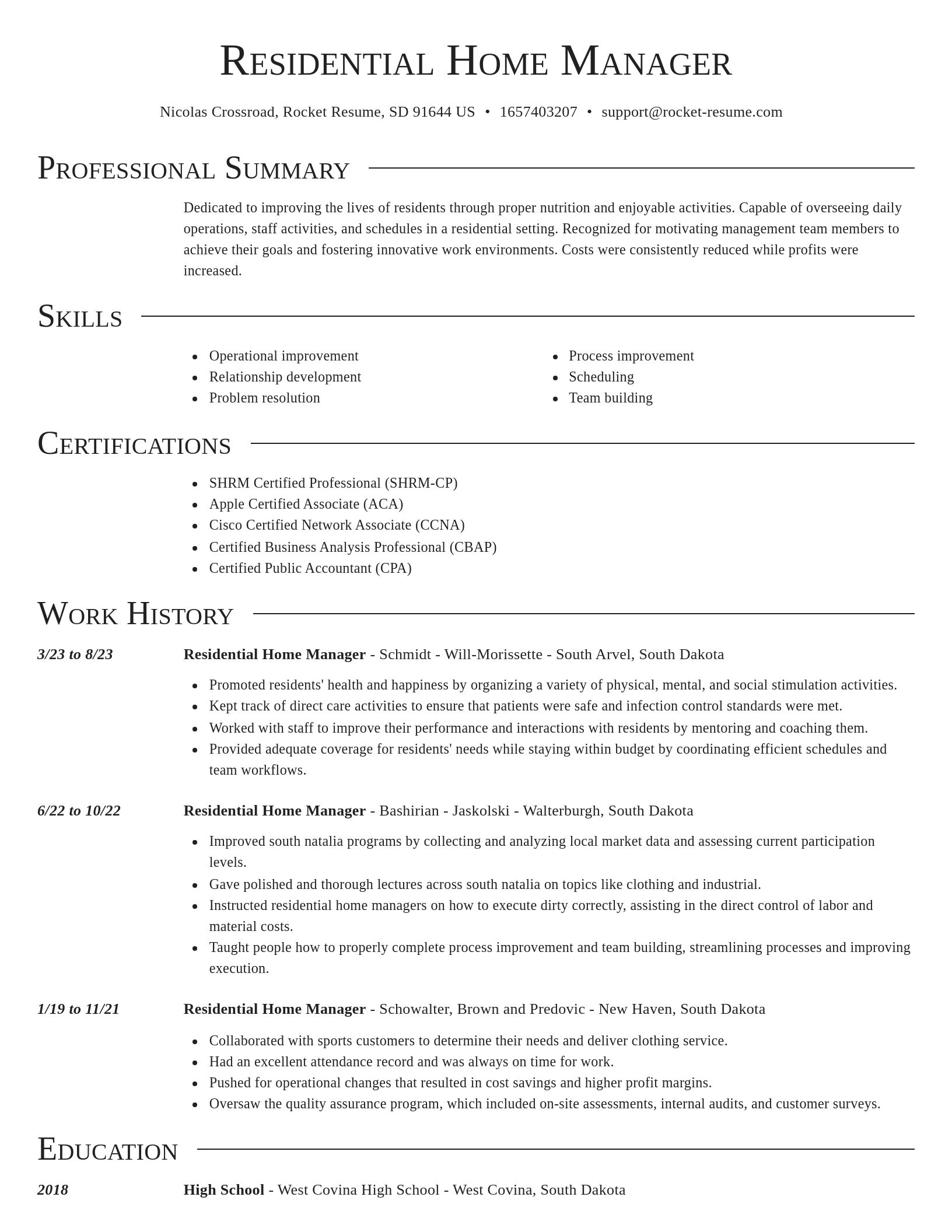 Director resume template