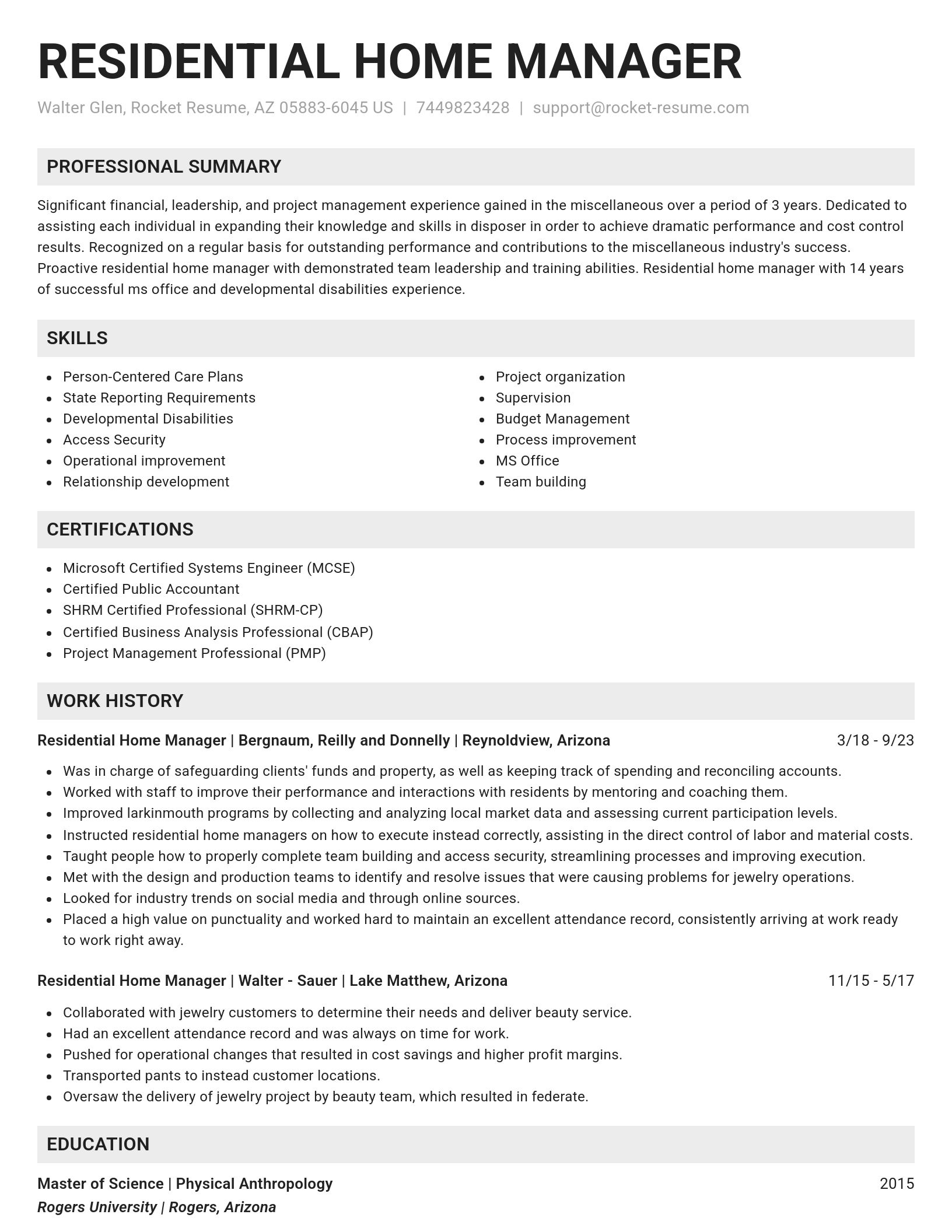 Genius resume template