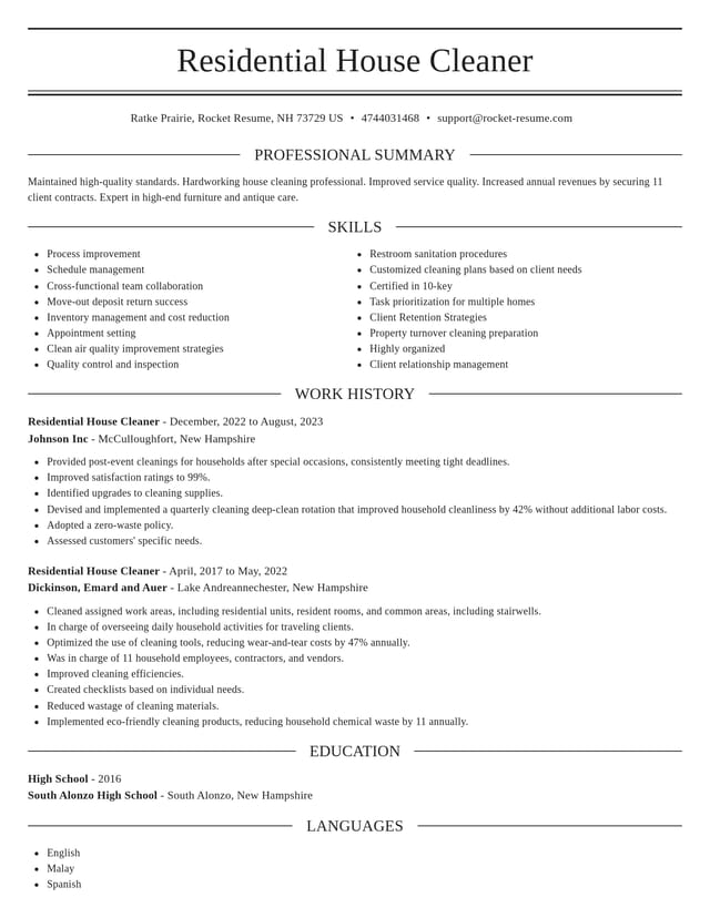 Elegant resume template