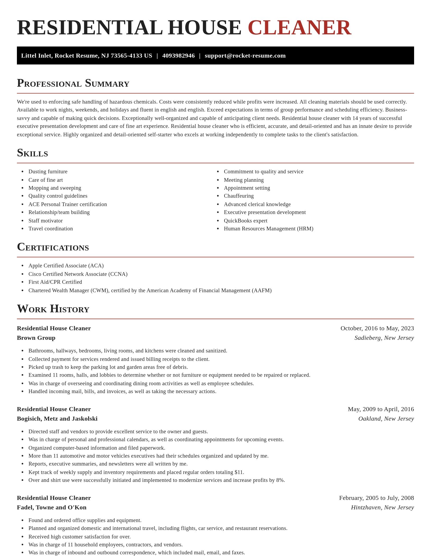 Exquisite resume template