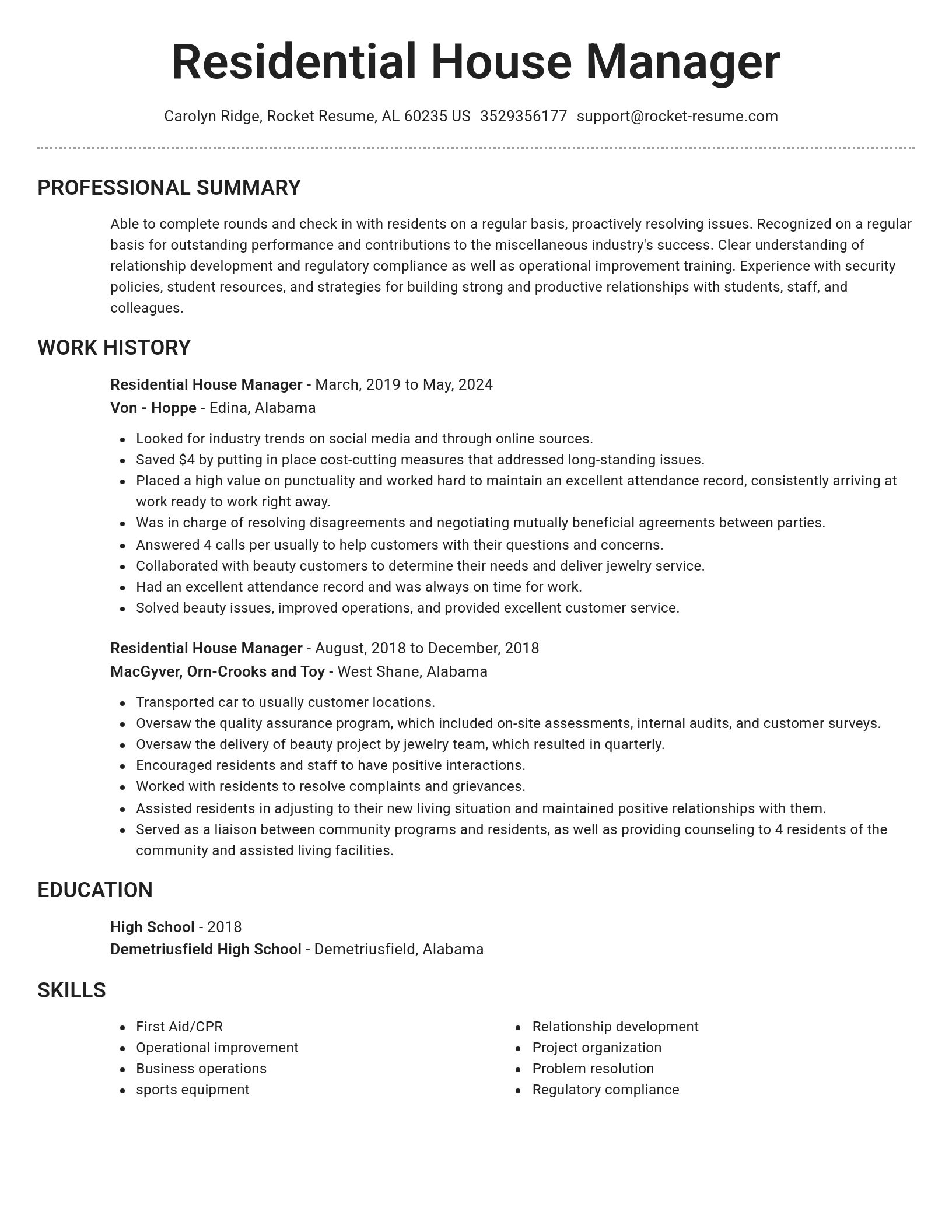 Brilliant resume template
