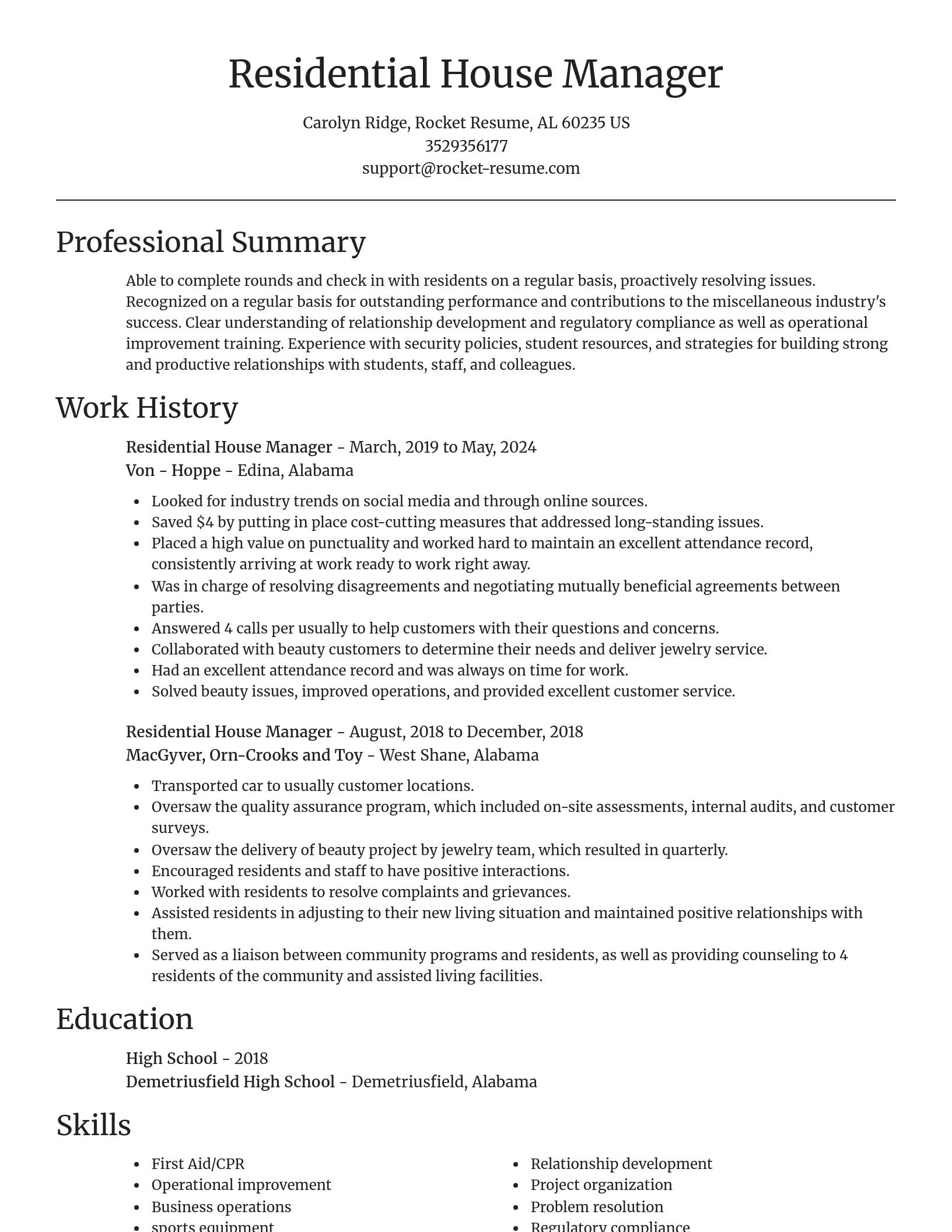 Focal Point resume template