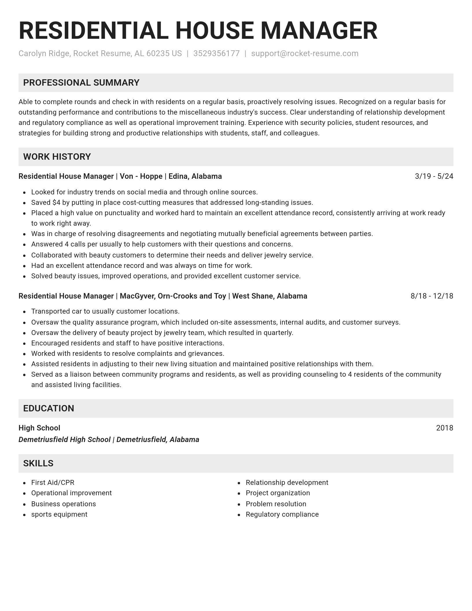 Genius resume template