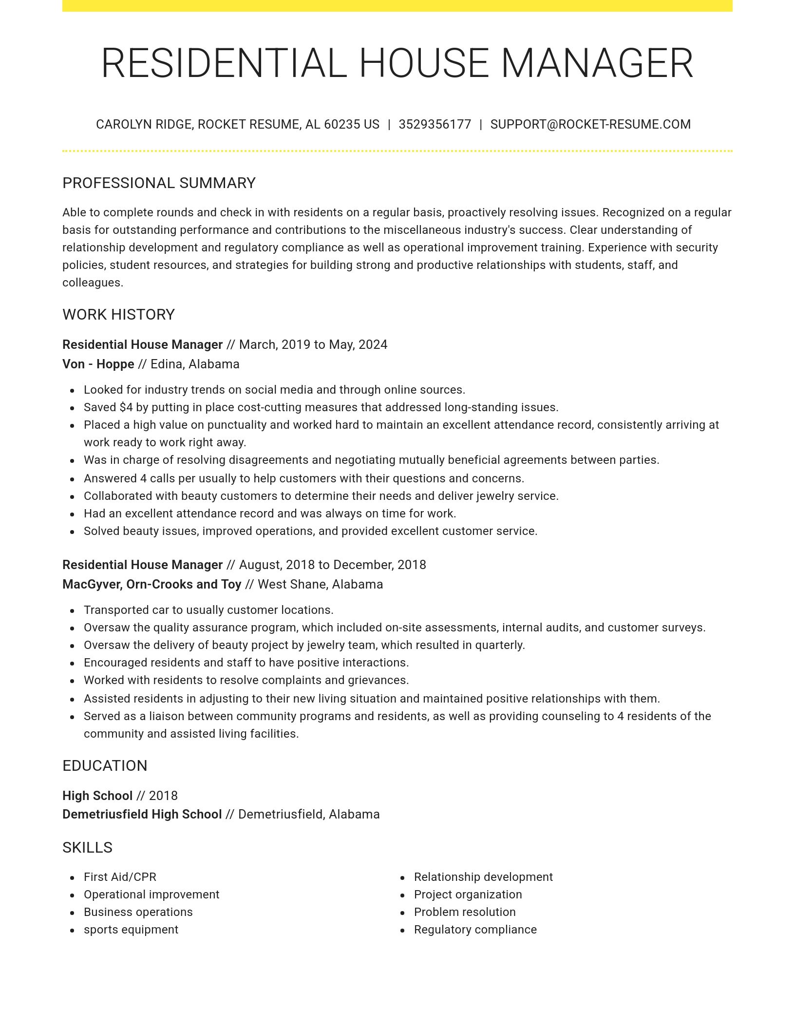 Grand resume template