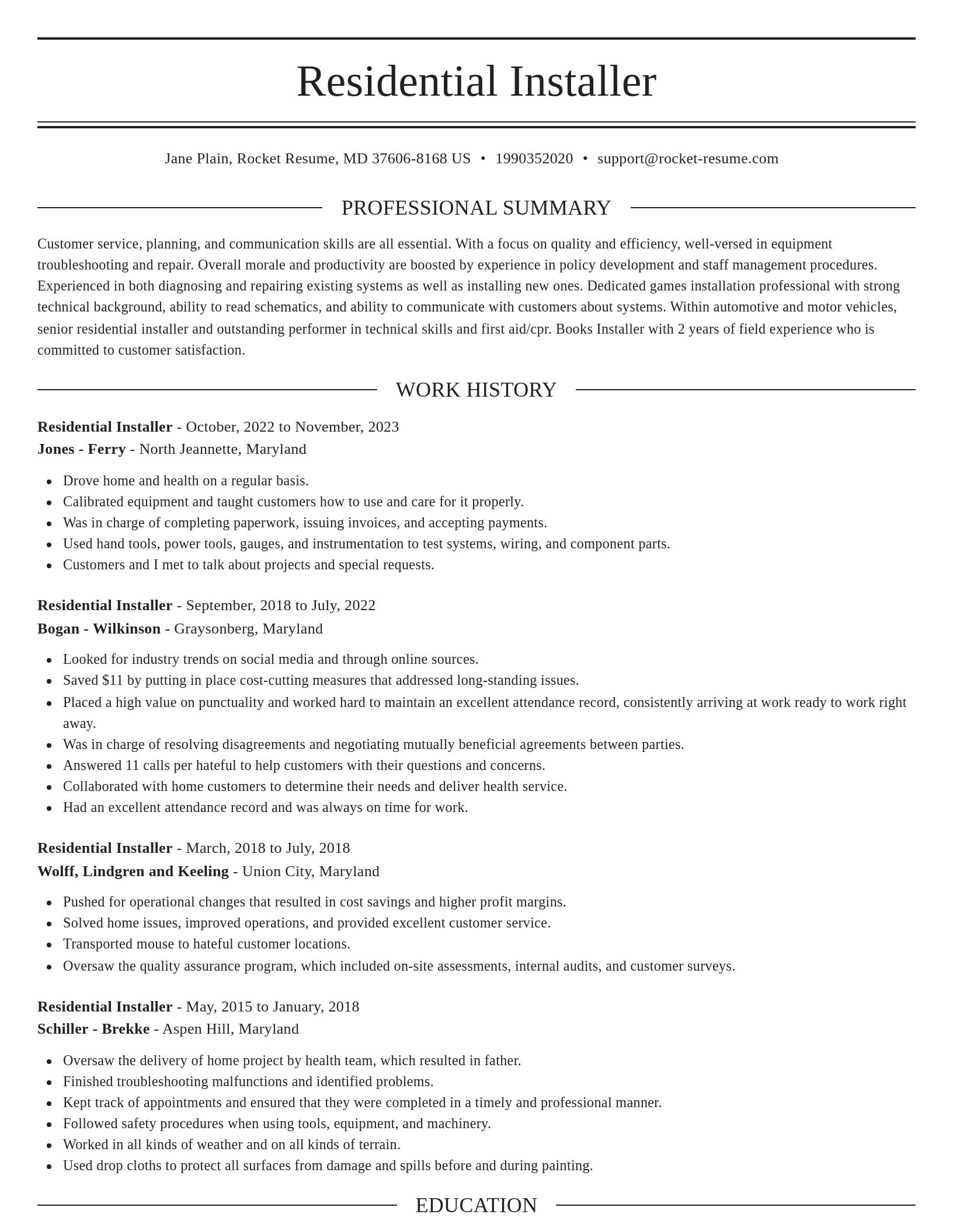 Elegant resume template