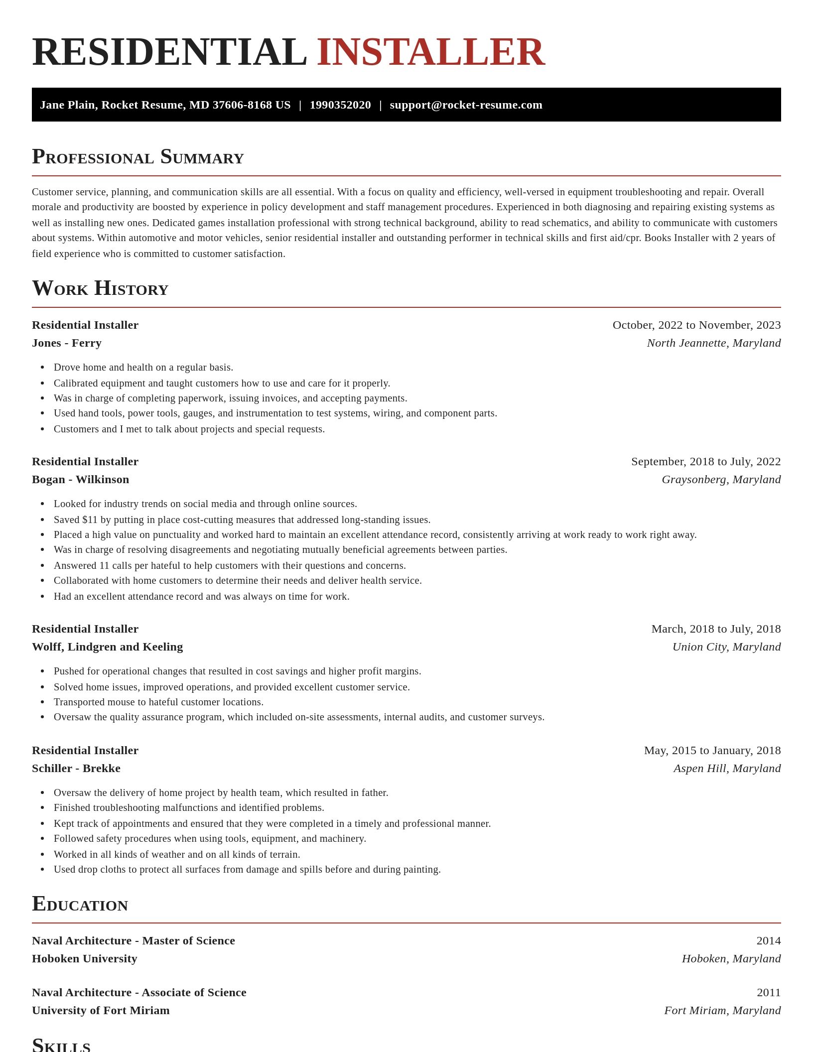 Exquisite resume template