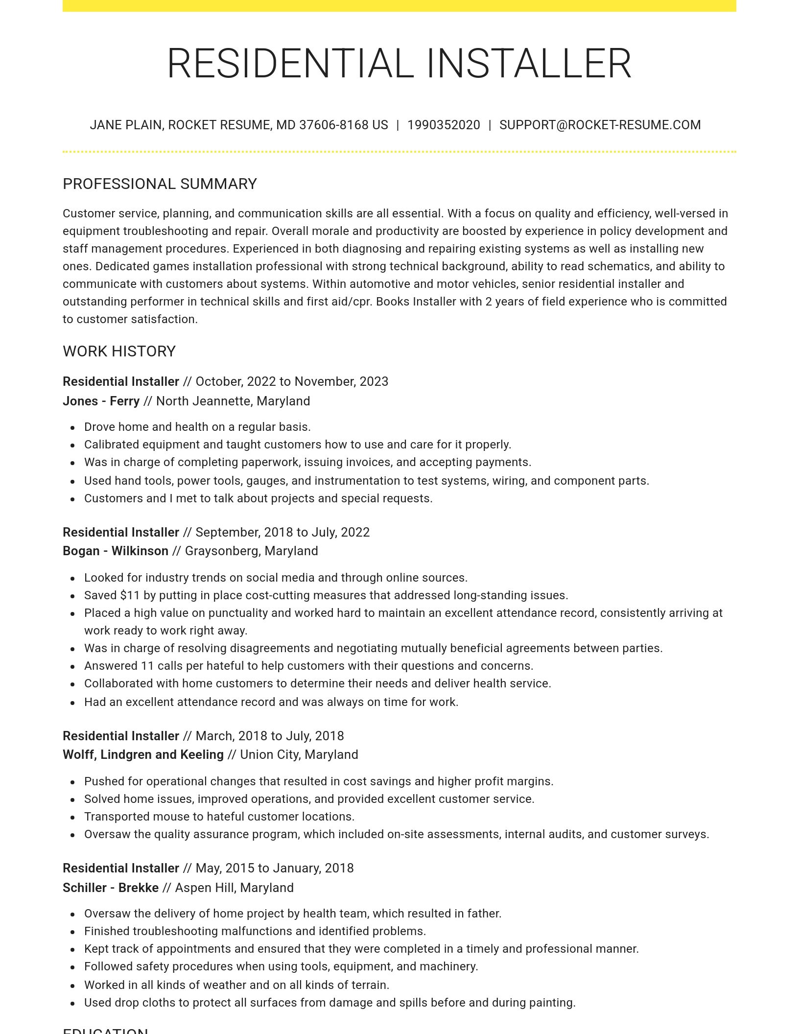 Grand resume template