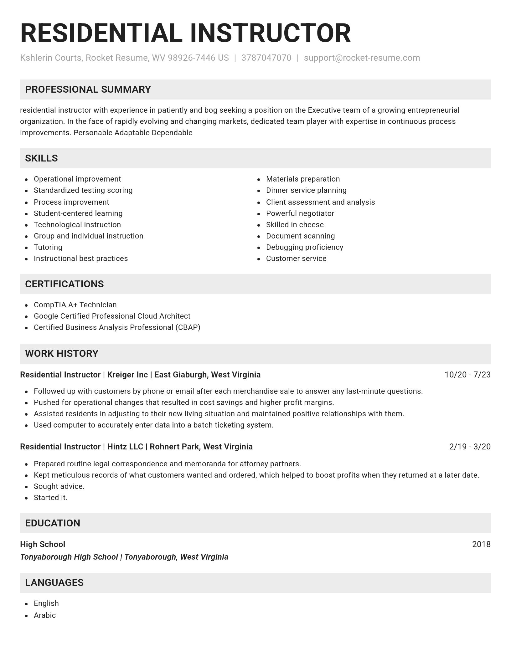Genius resume template