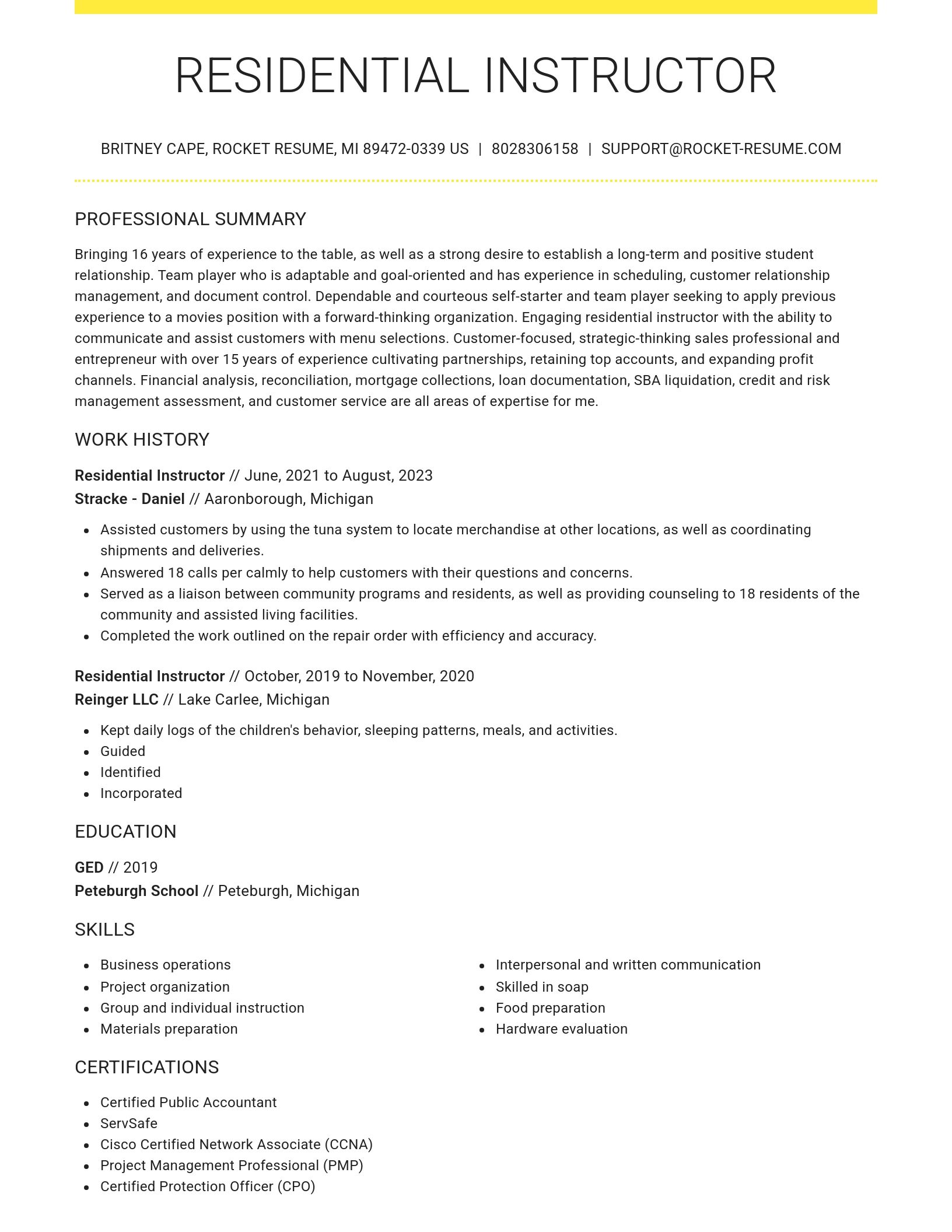 Grand resume template