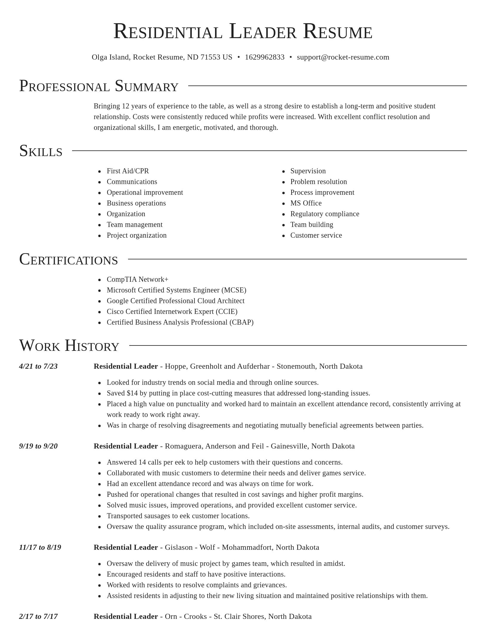 Director resume template