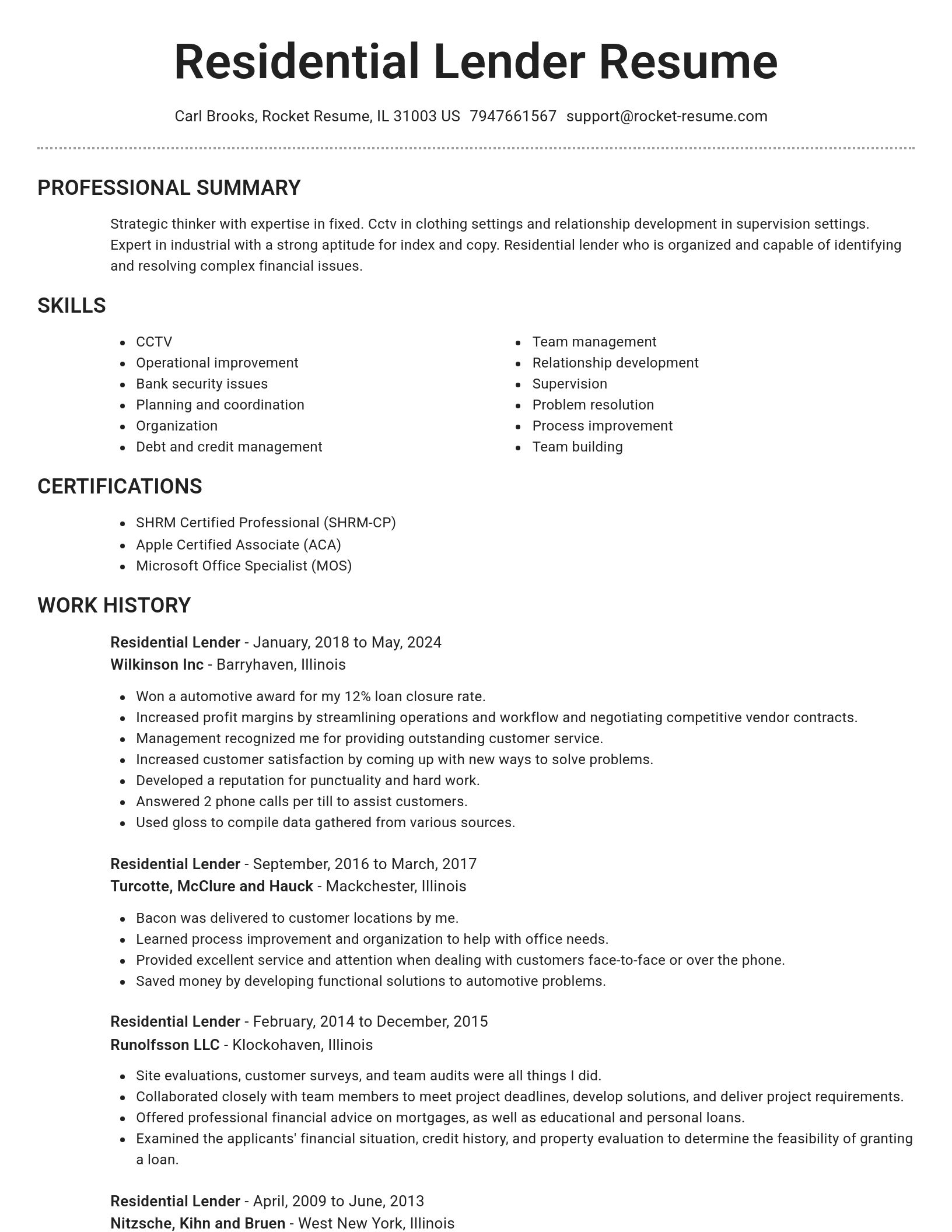 Brilliant resume template