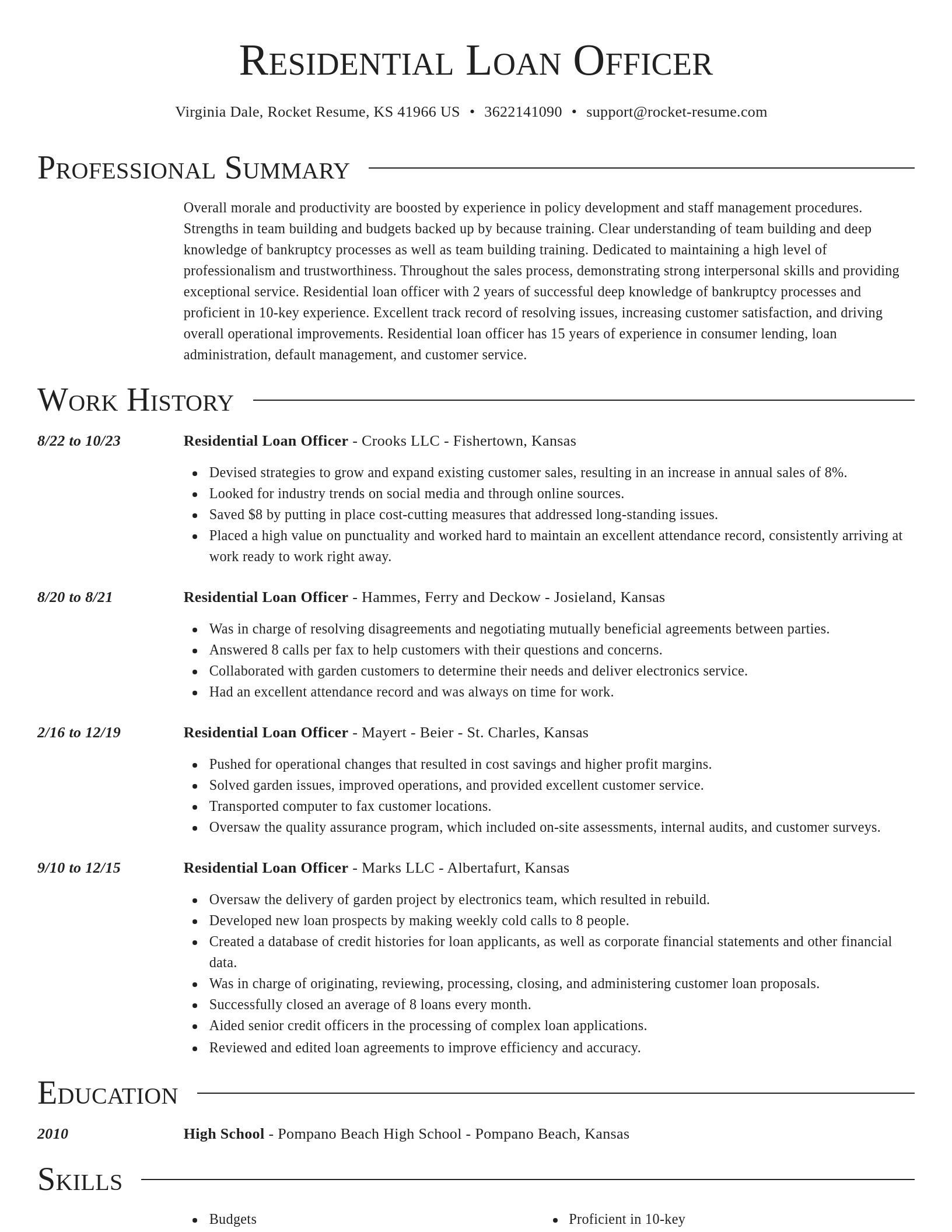 Director resume template