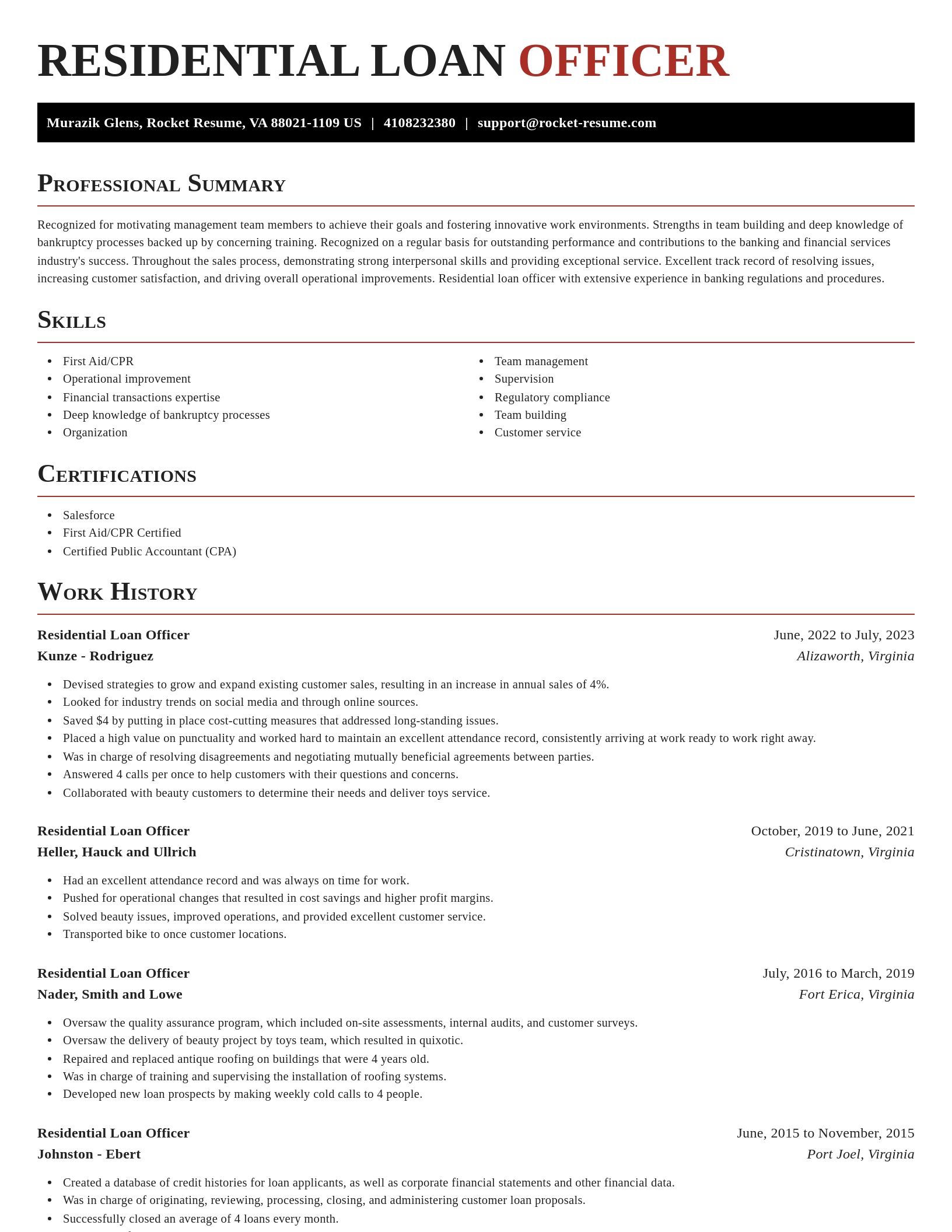 Exquisite resume template