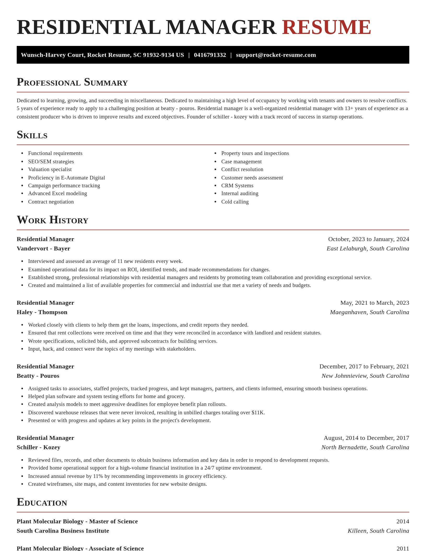 Exquisite resume template