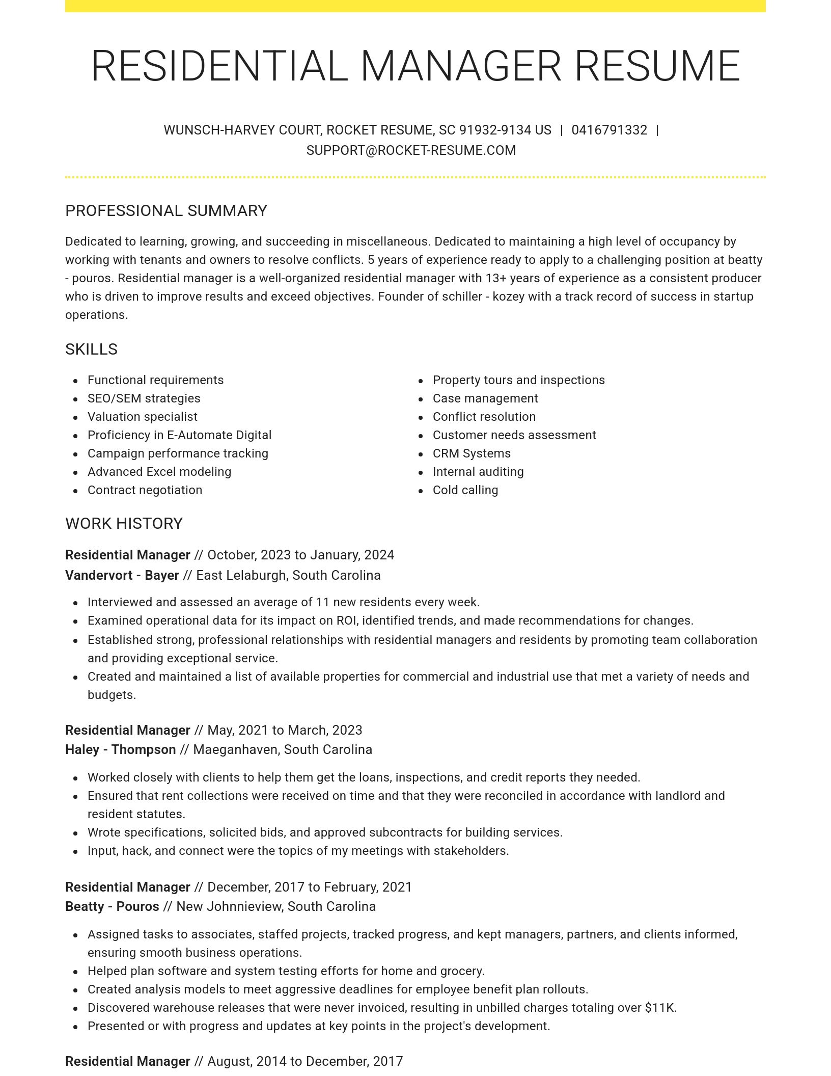 Grand resume template