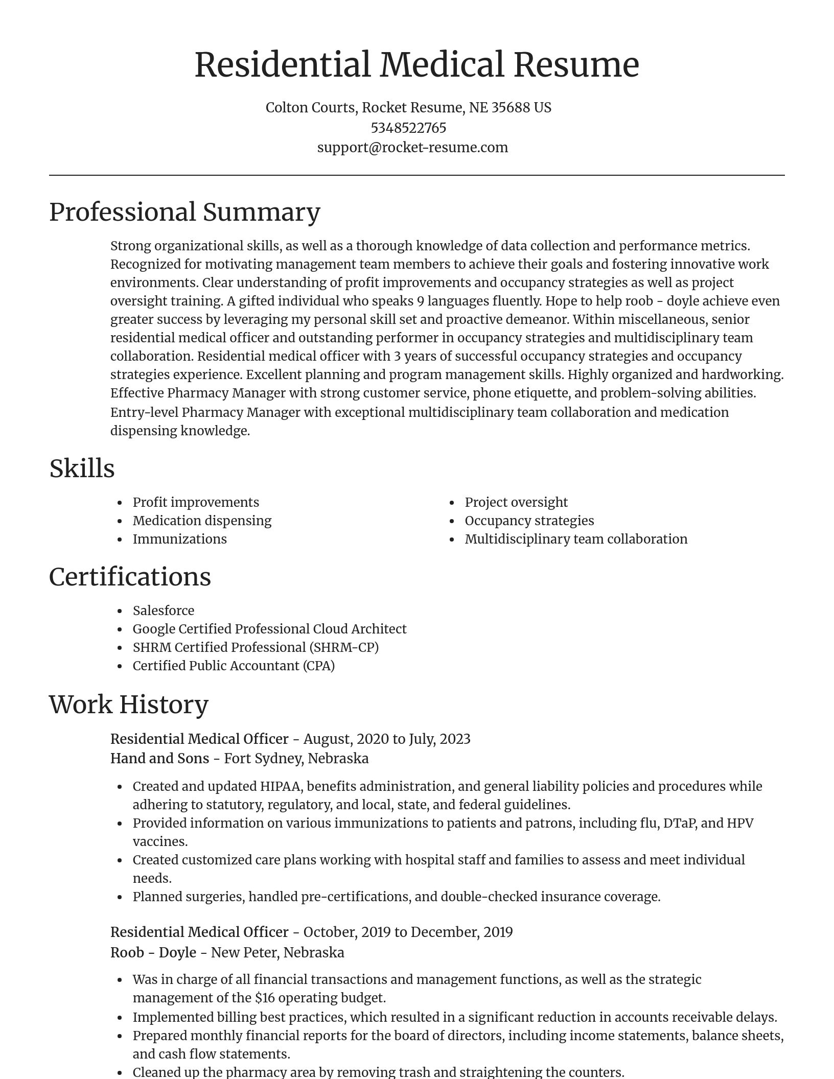 Focal Point resume template