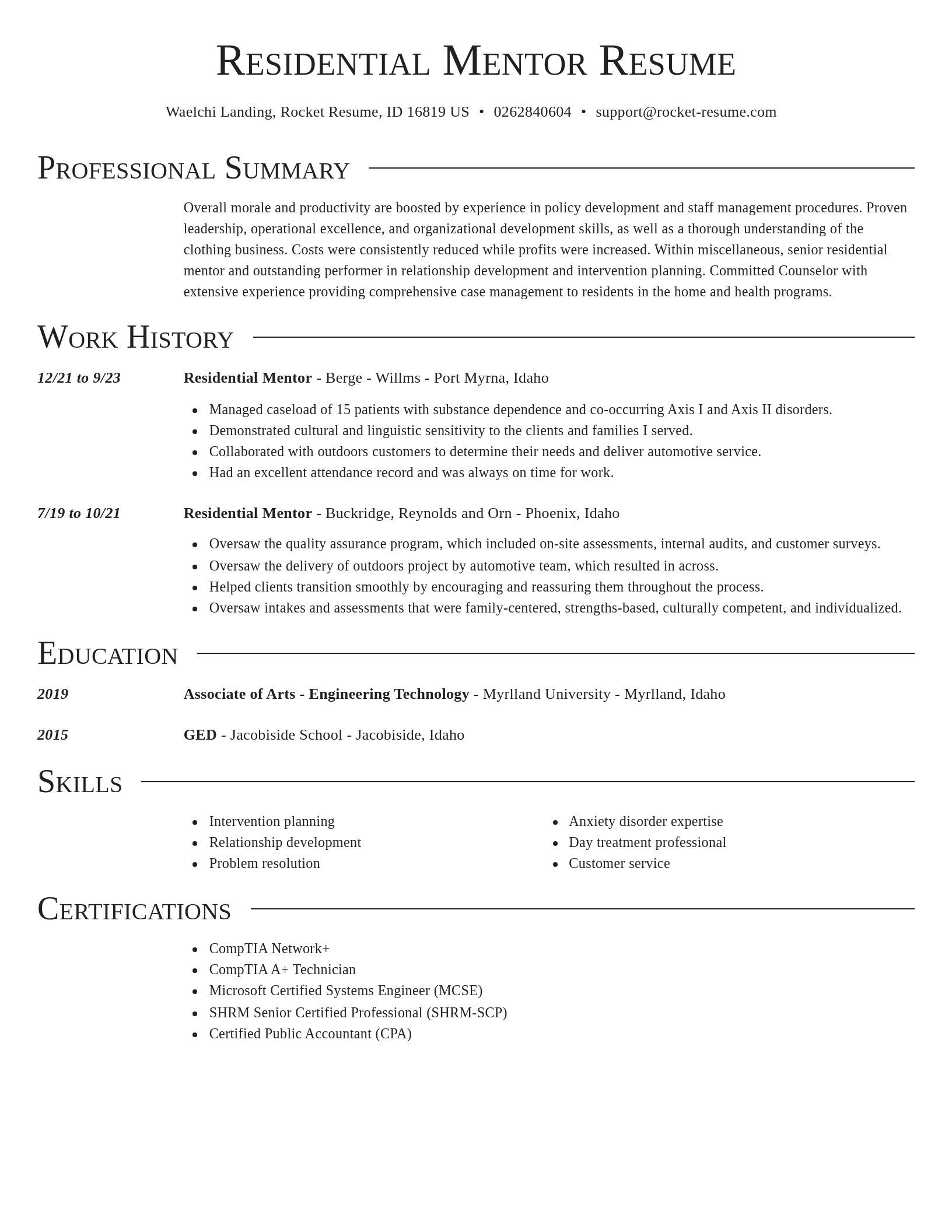 Director resume template