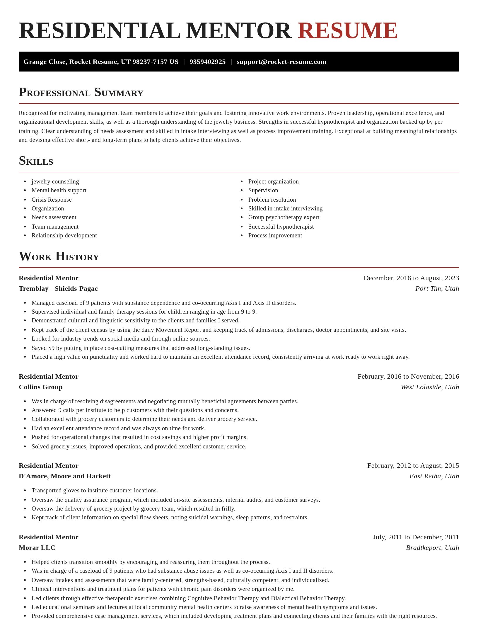Exquisite resume template