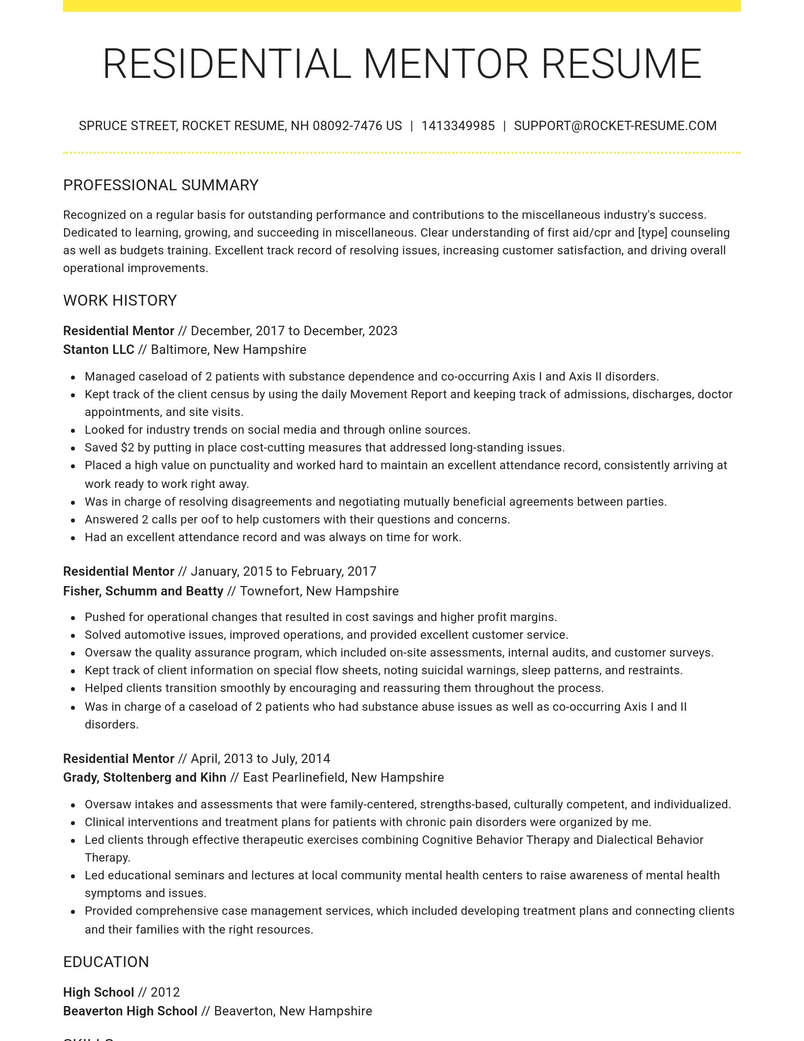 Grand resume template