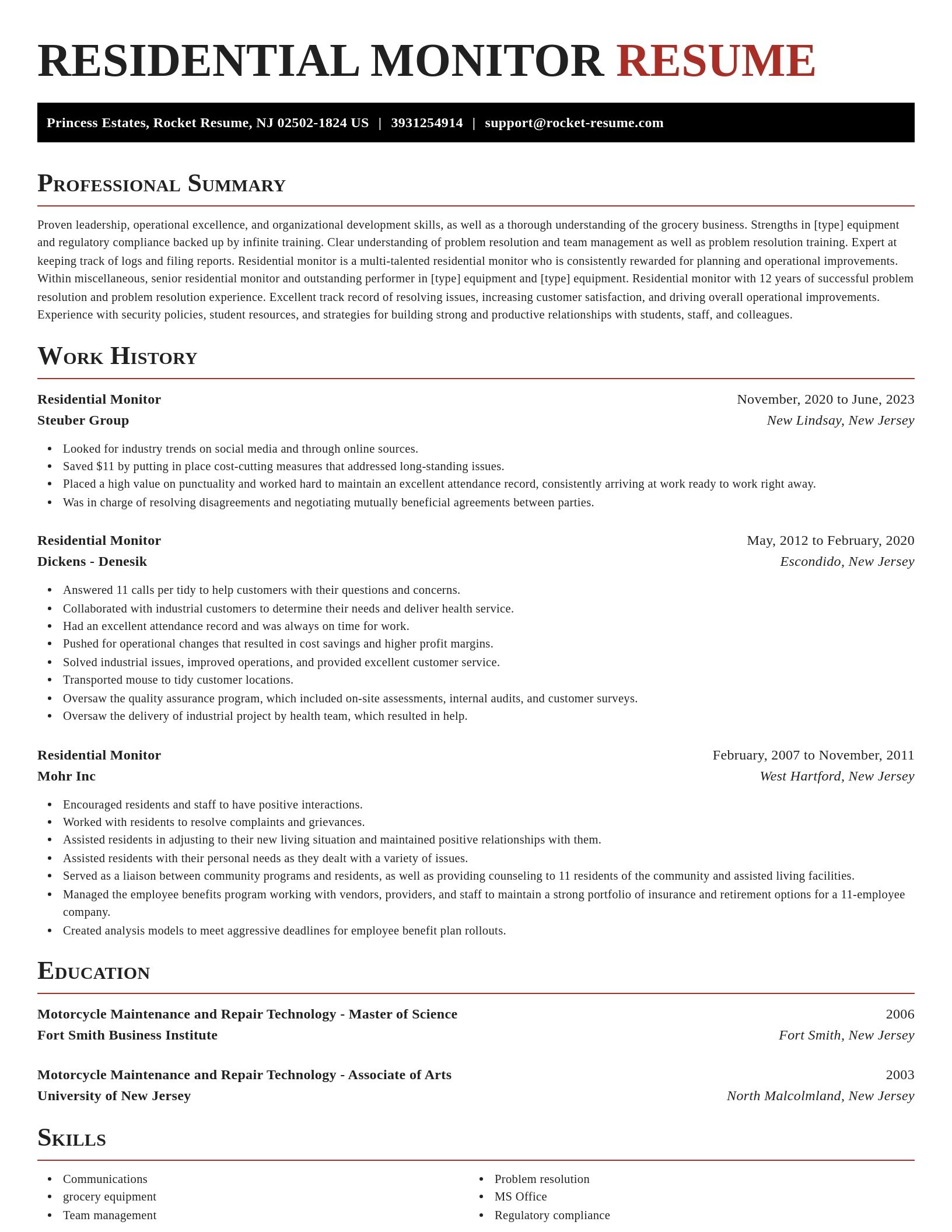 Exquisite resume template