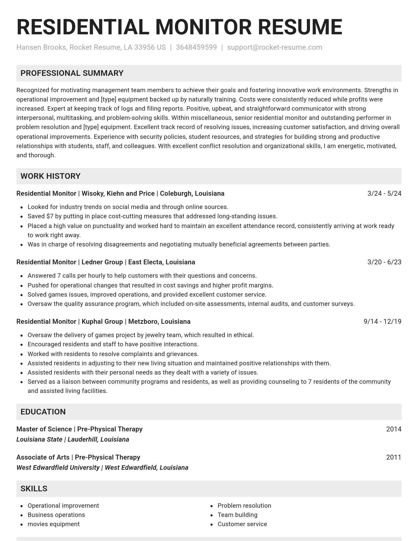 Genius resume template