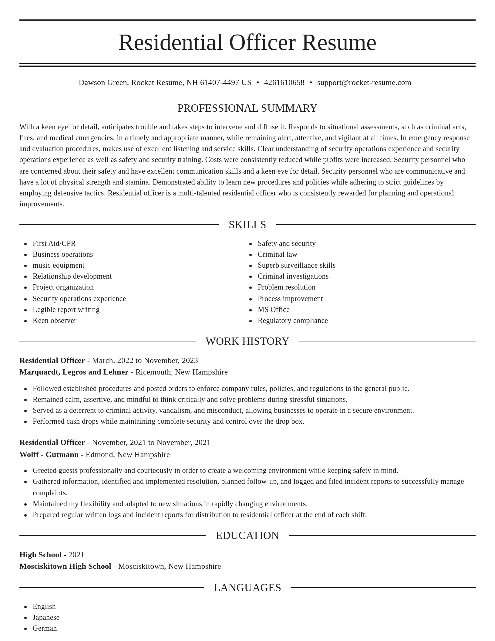 Elegant resume template