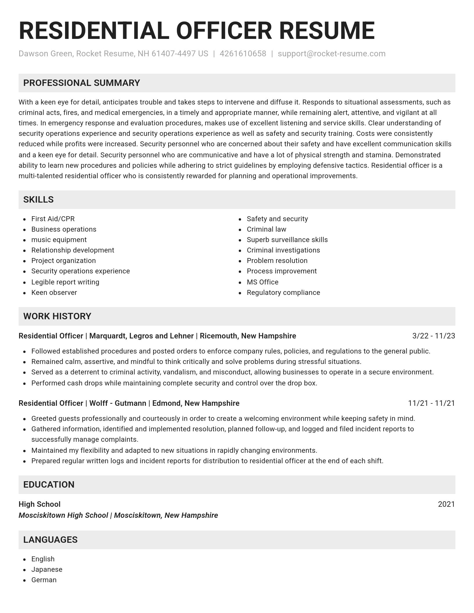 Genius resume template