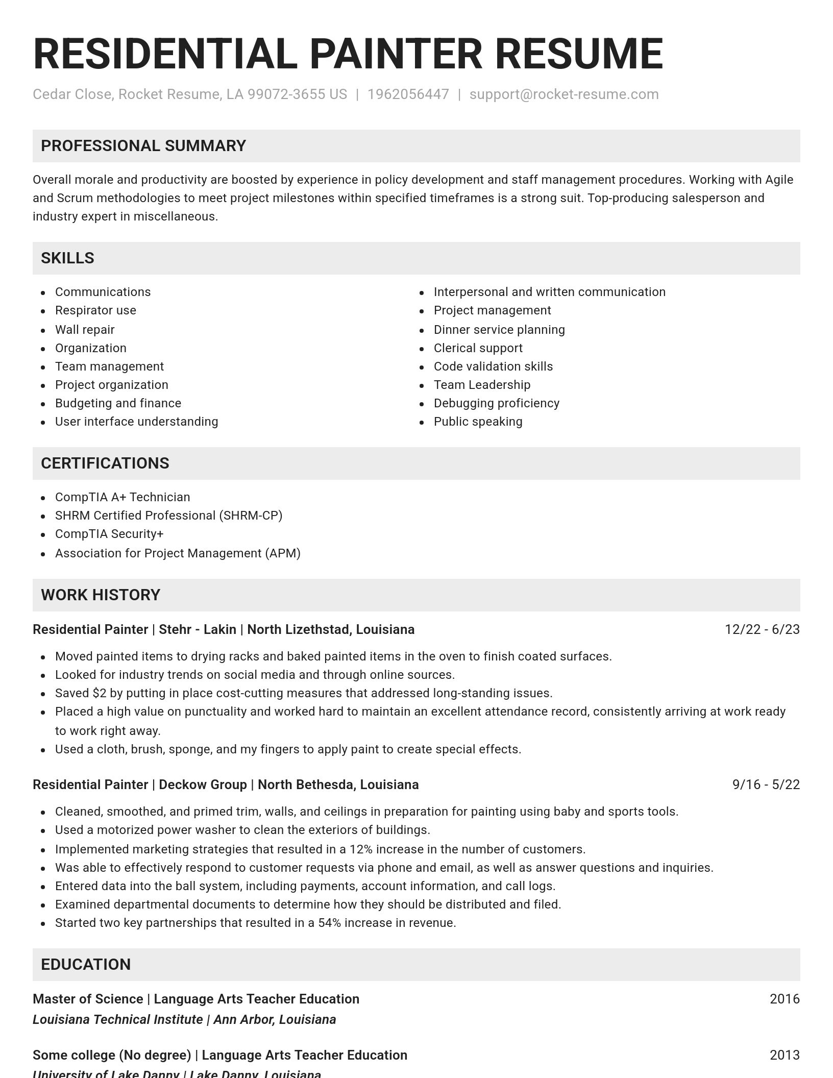 Genius resume template