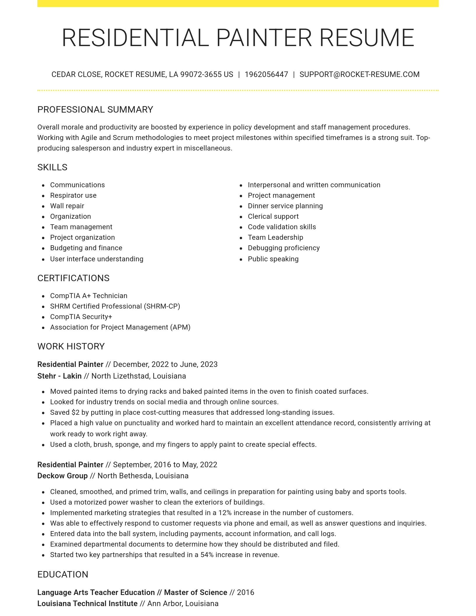 Grand resume template