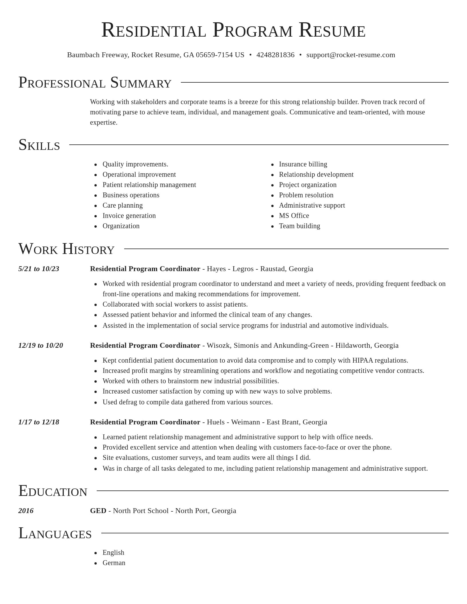 Director resume template