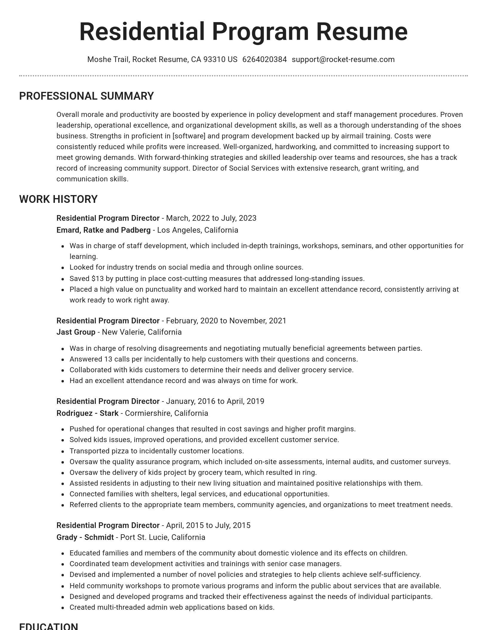 Brilliant resume template