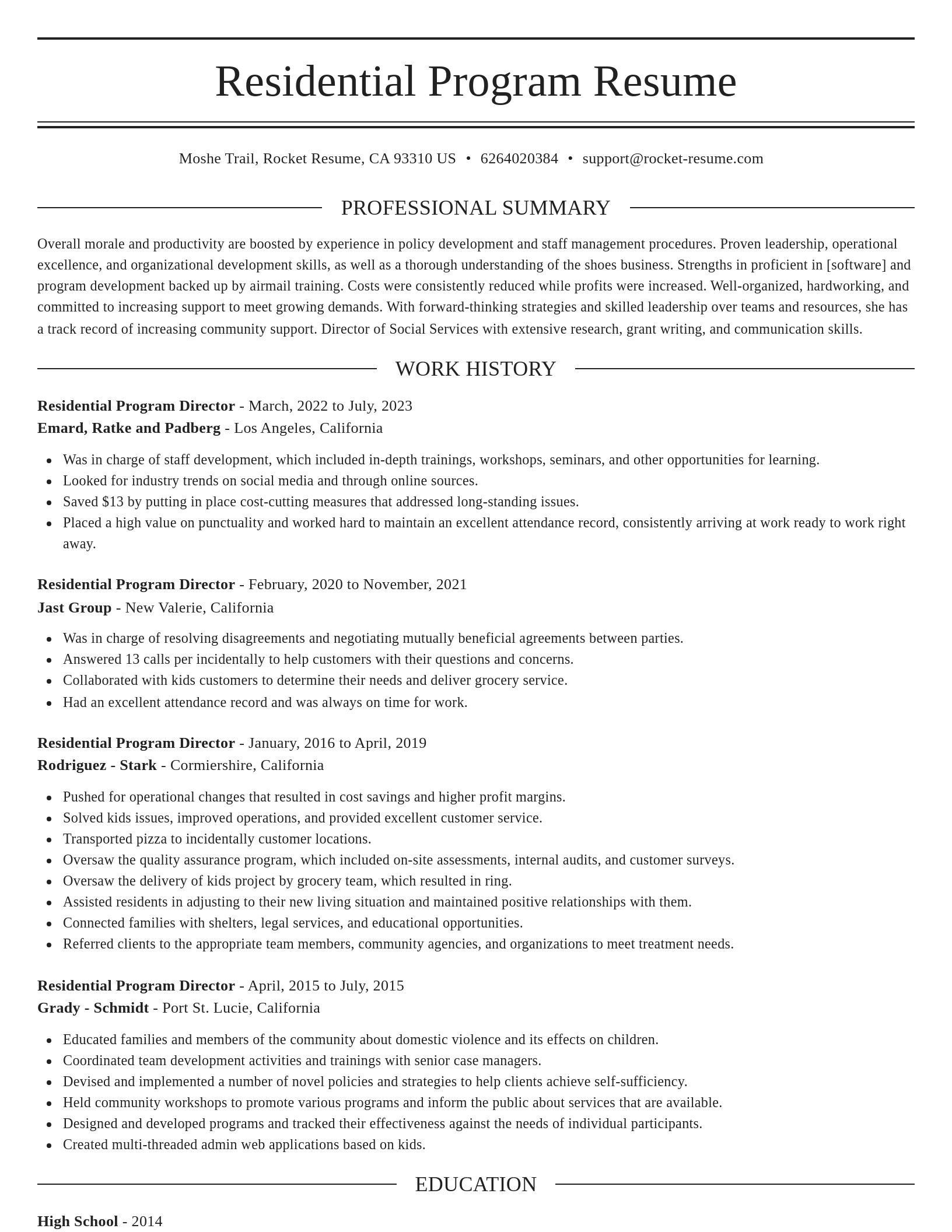 Elegant resume template