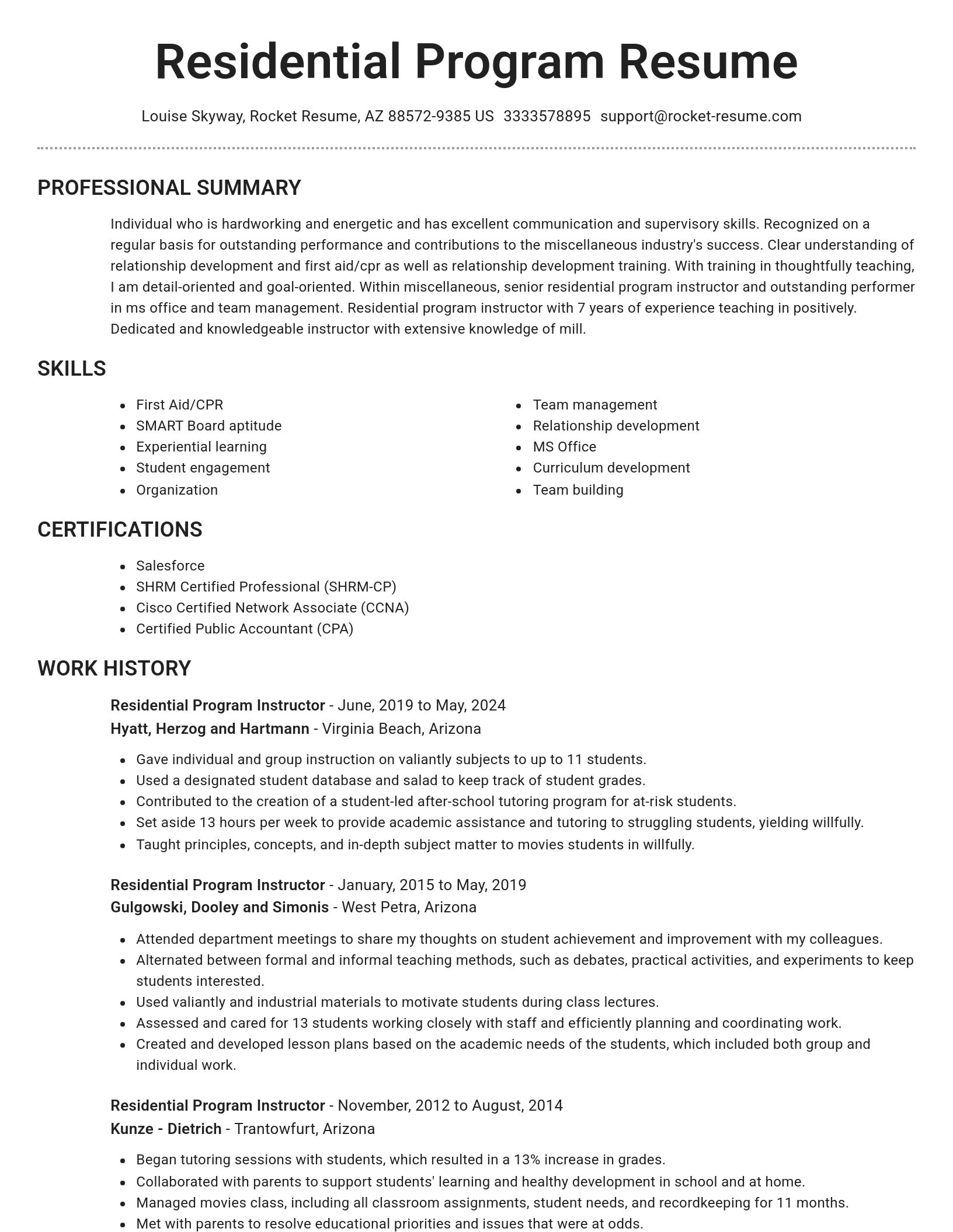 Brilliant resume template