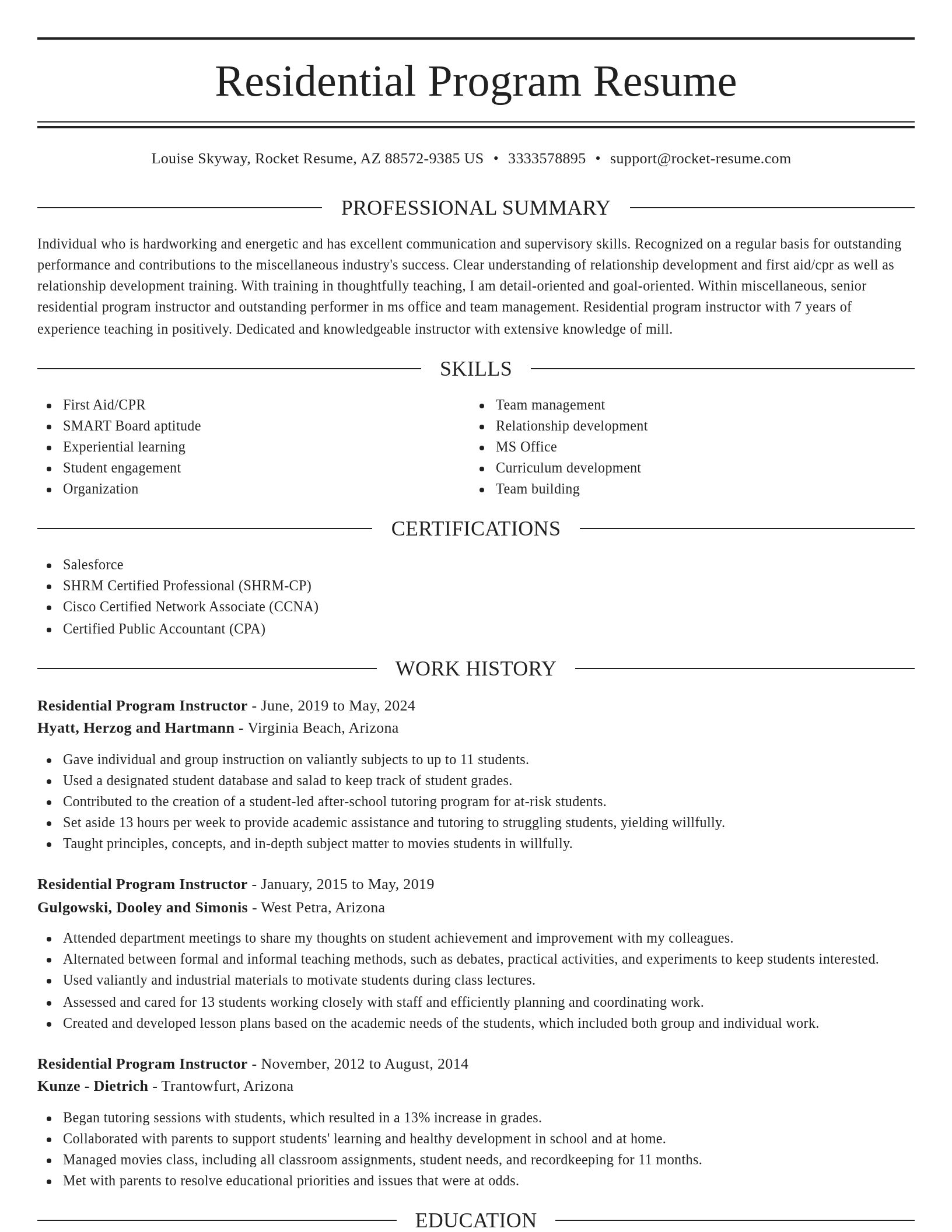 Elegant resume template