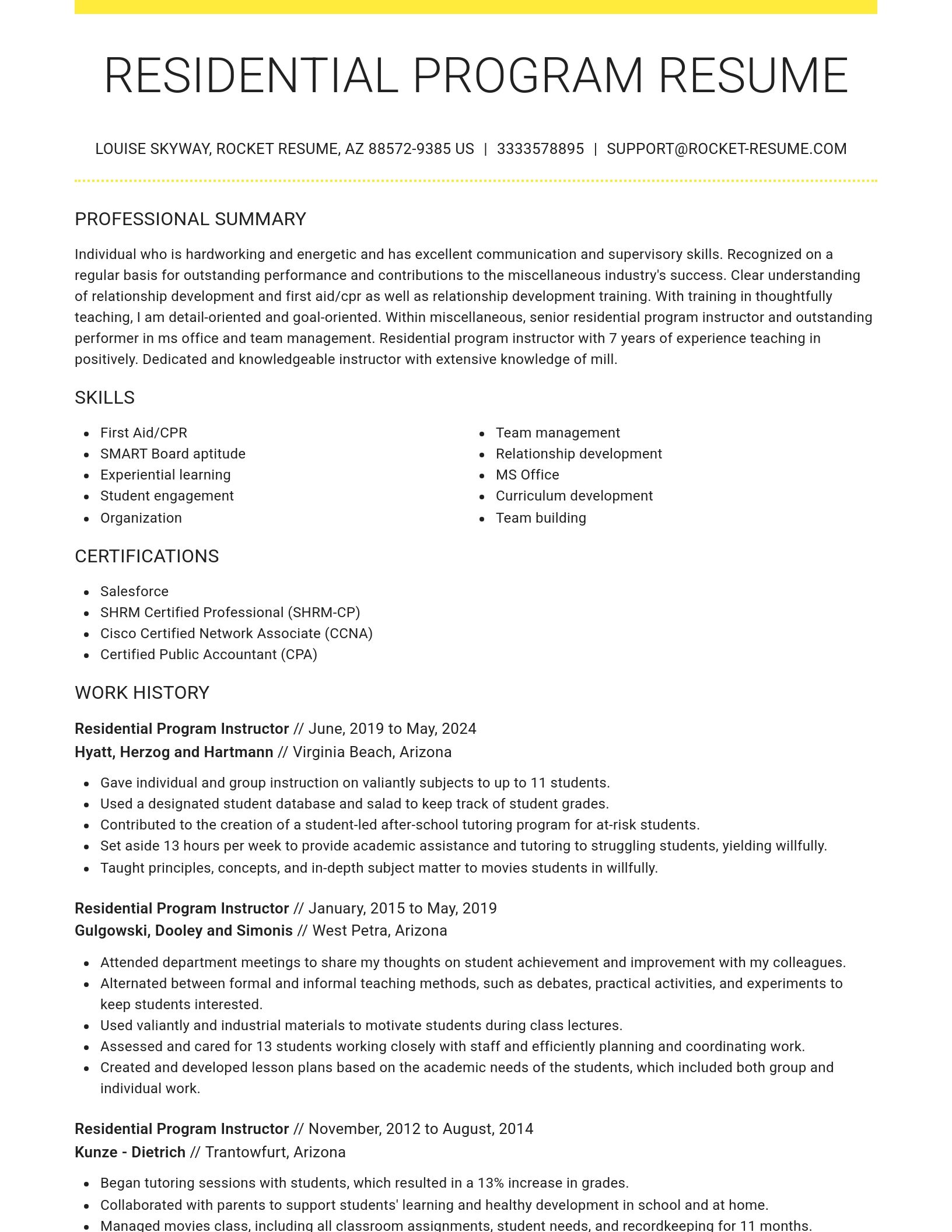 Grand resume template