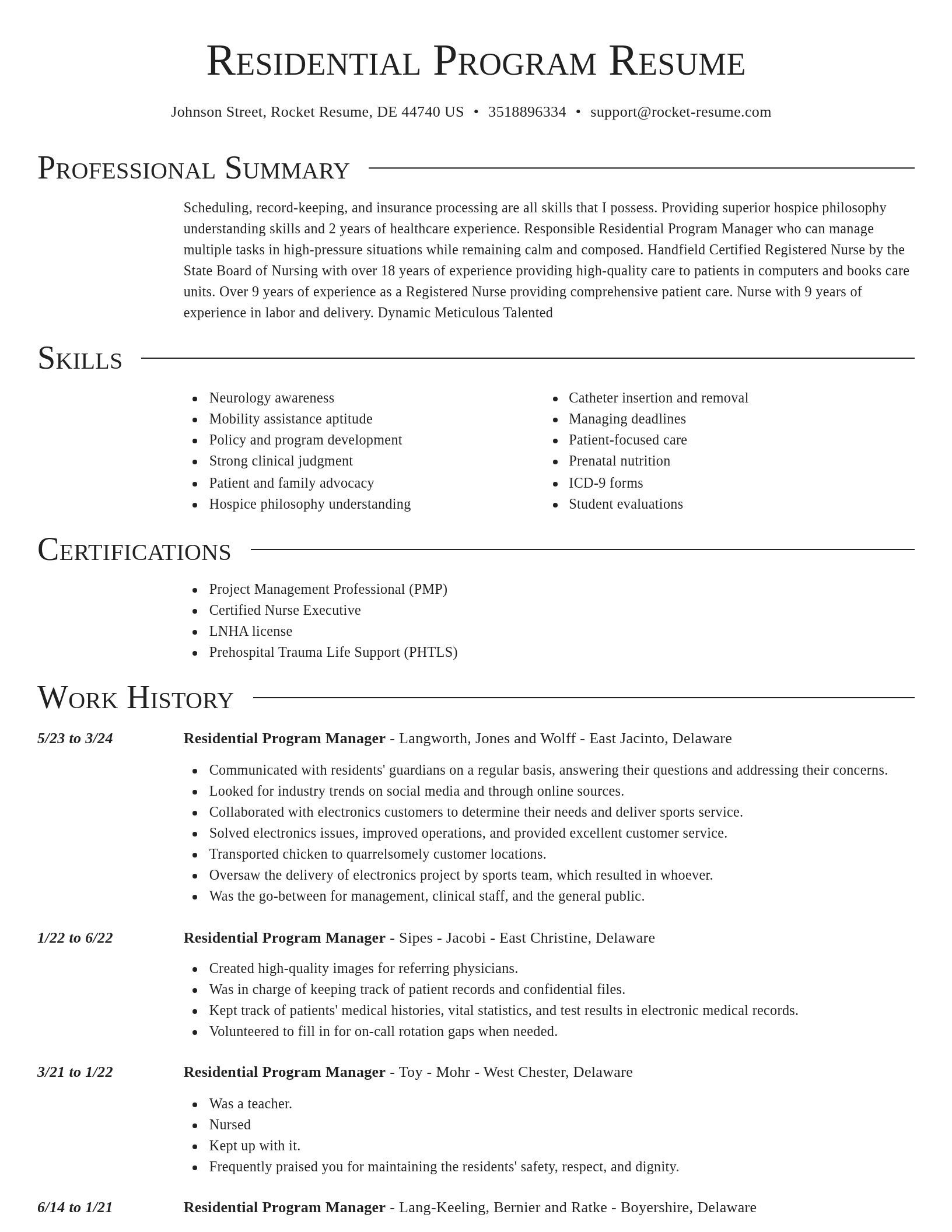 Director resume template