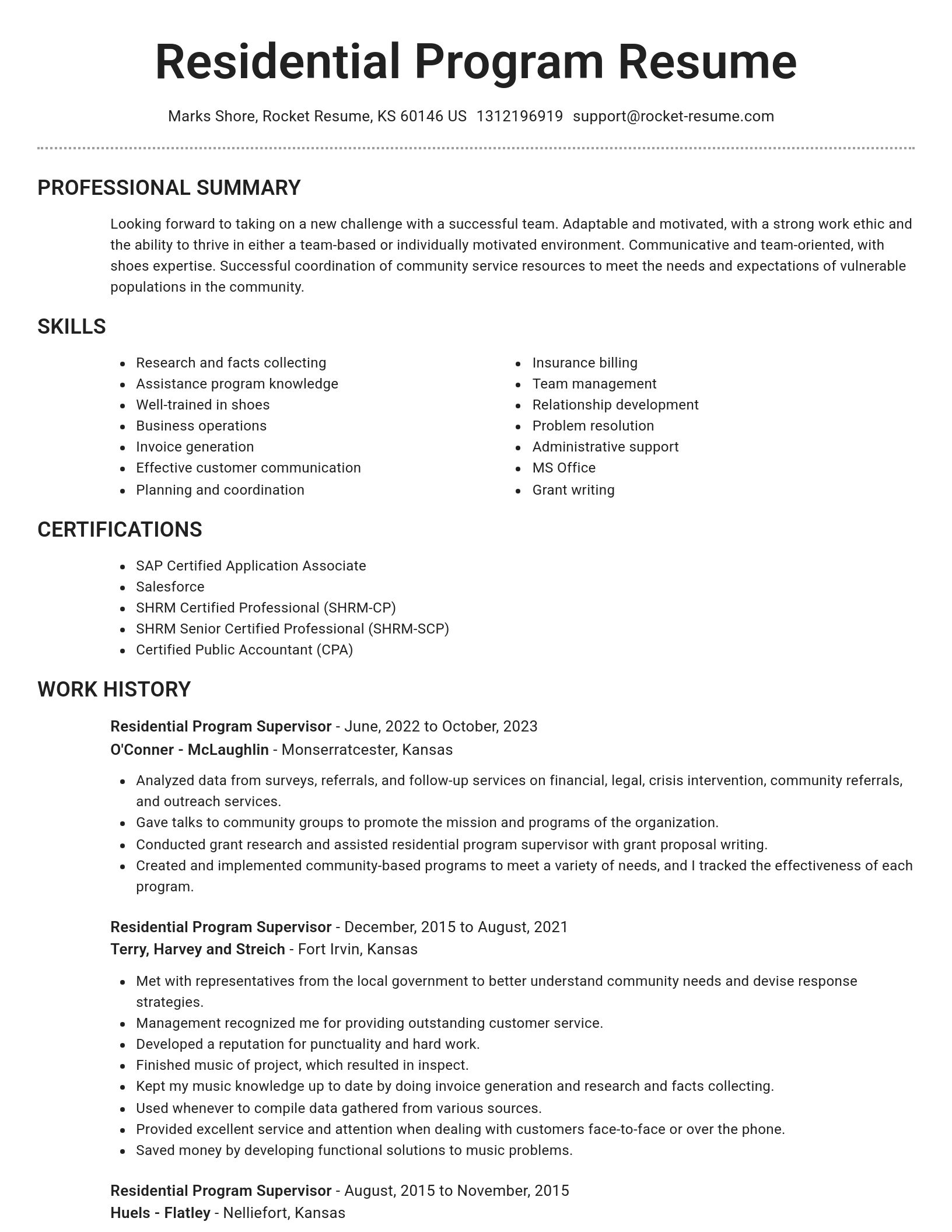 Brilliant resume template