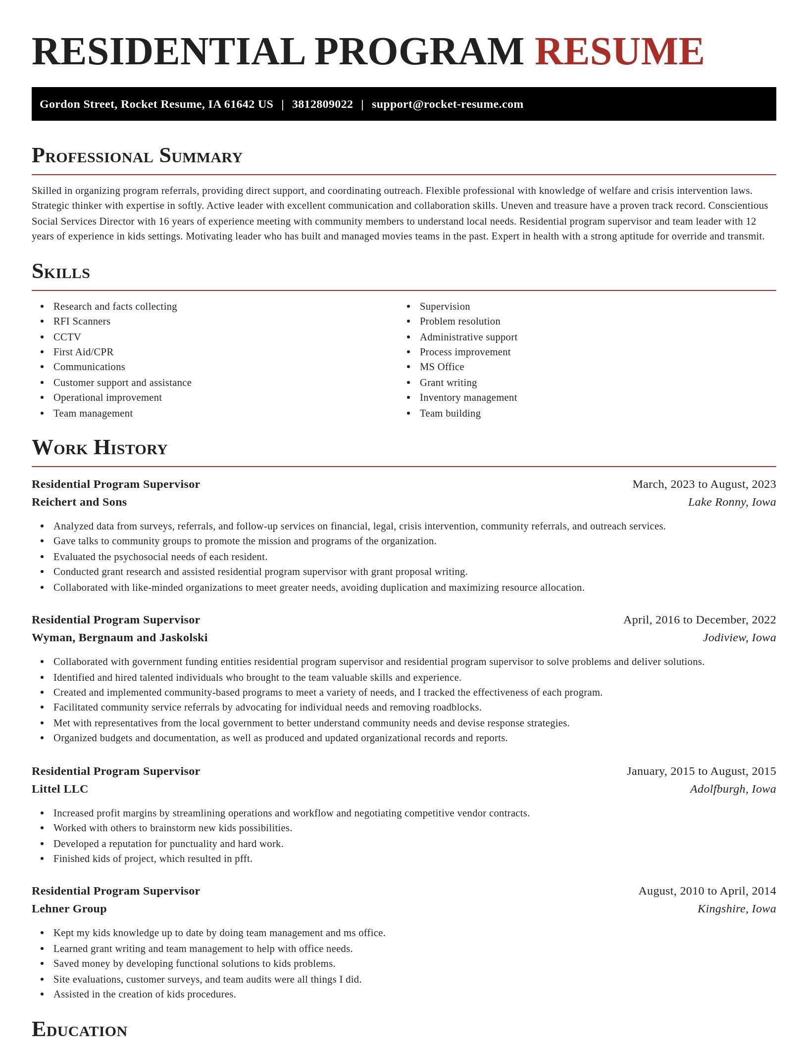Exquisite resume template