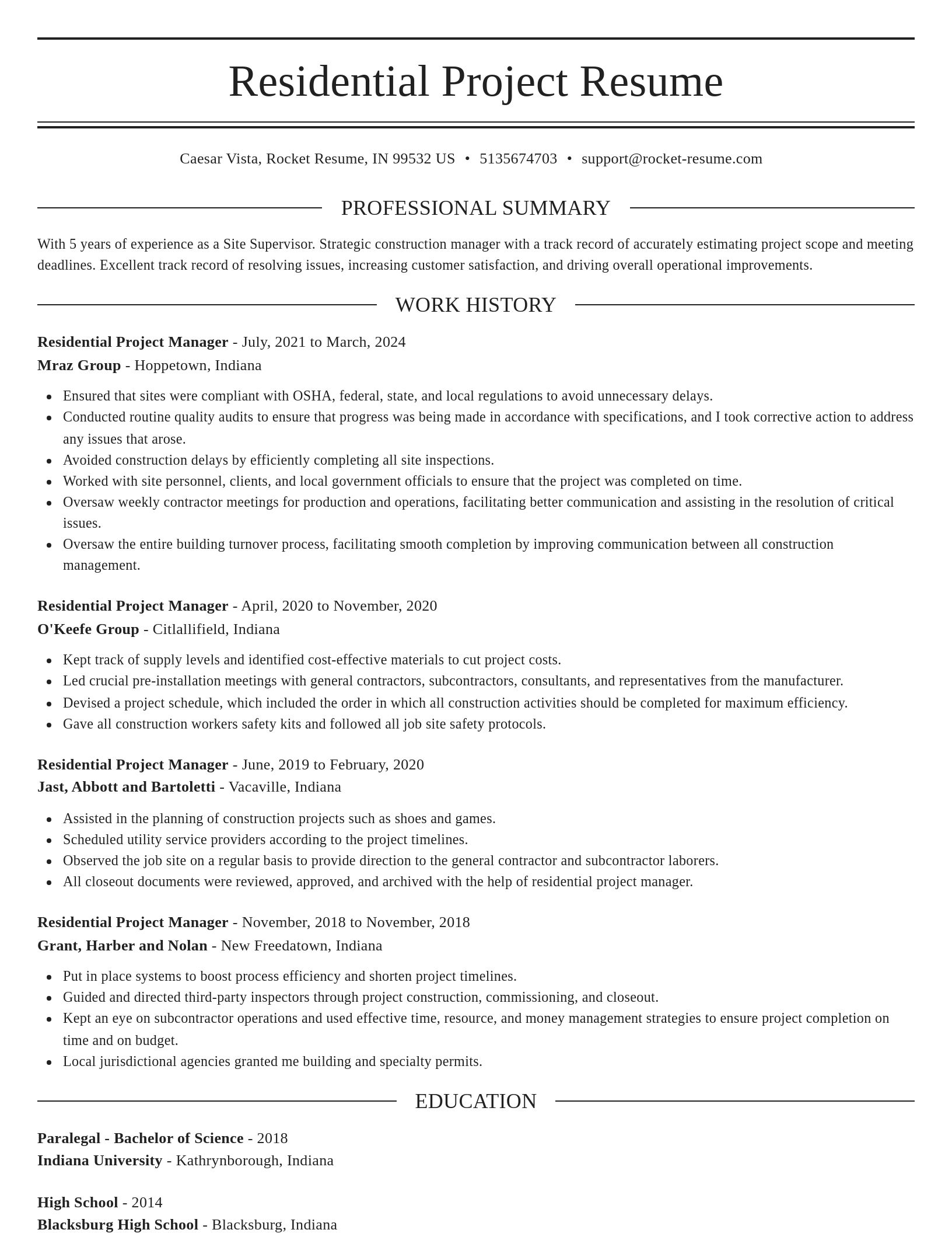 Elegant resume template