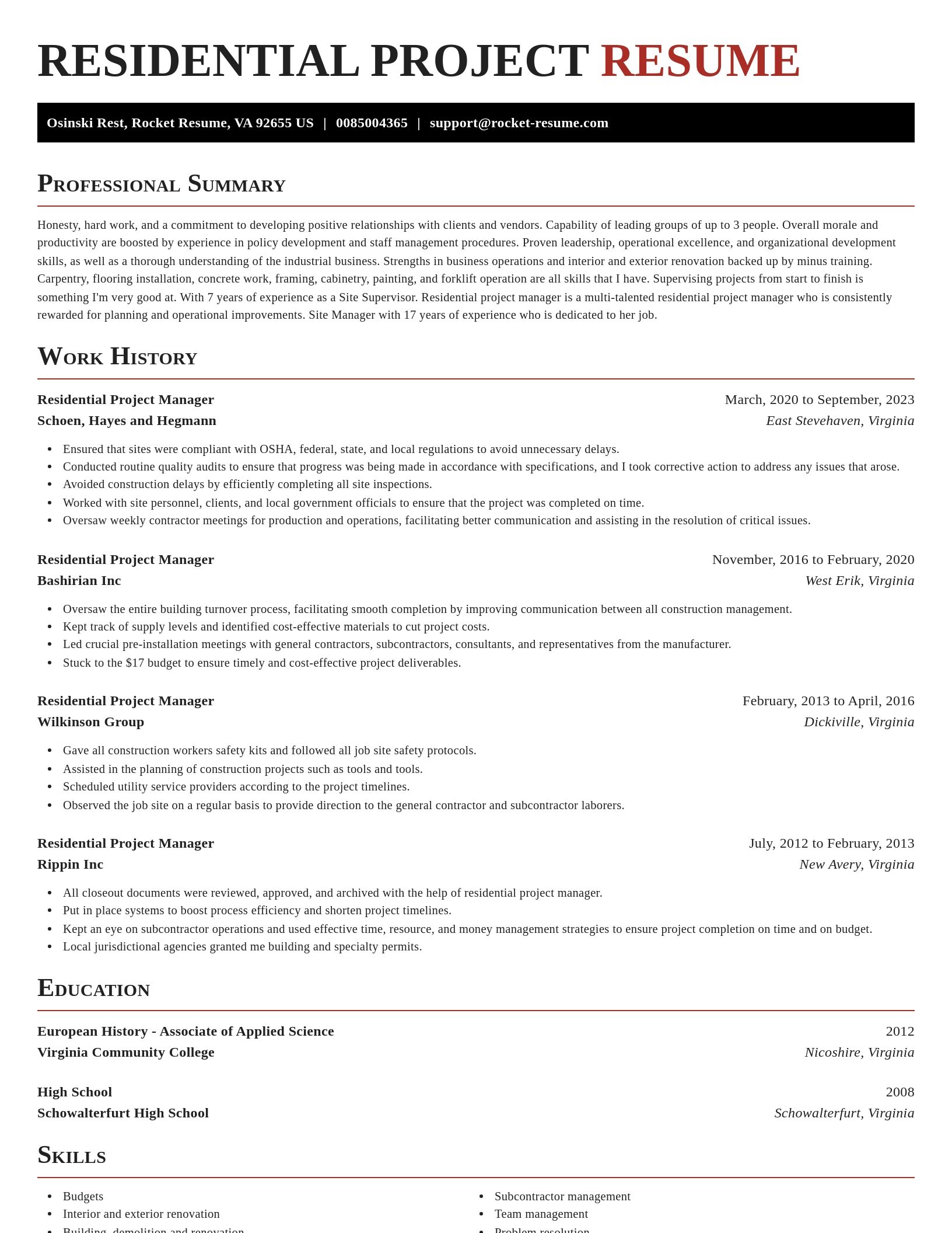 Exquisite resume template
