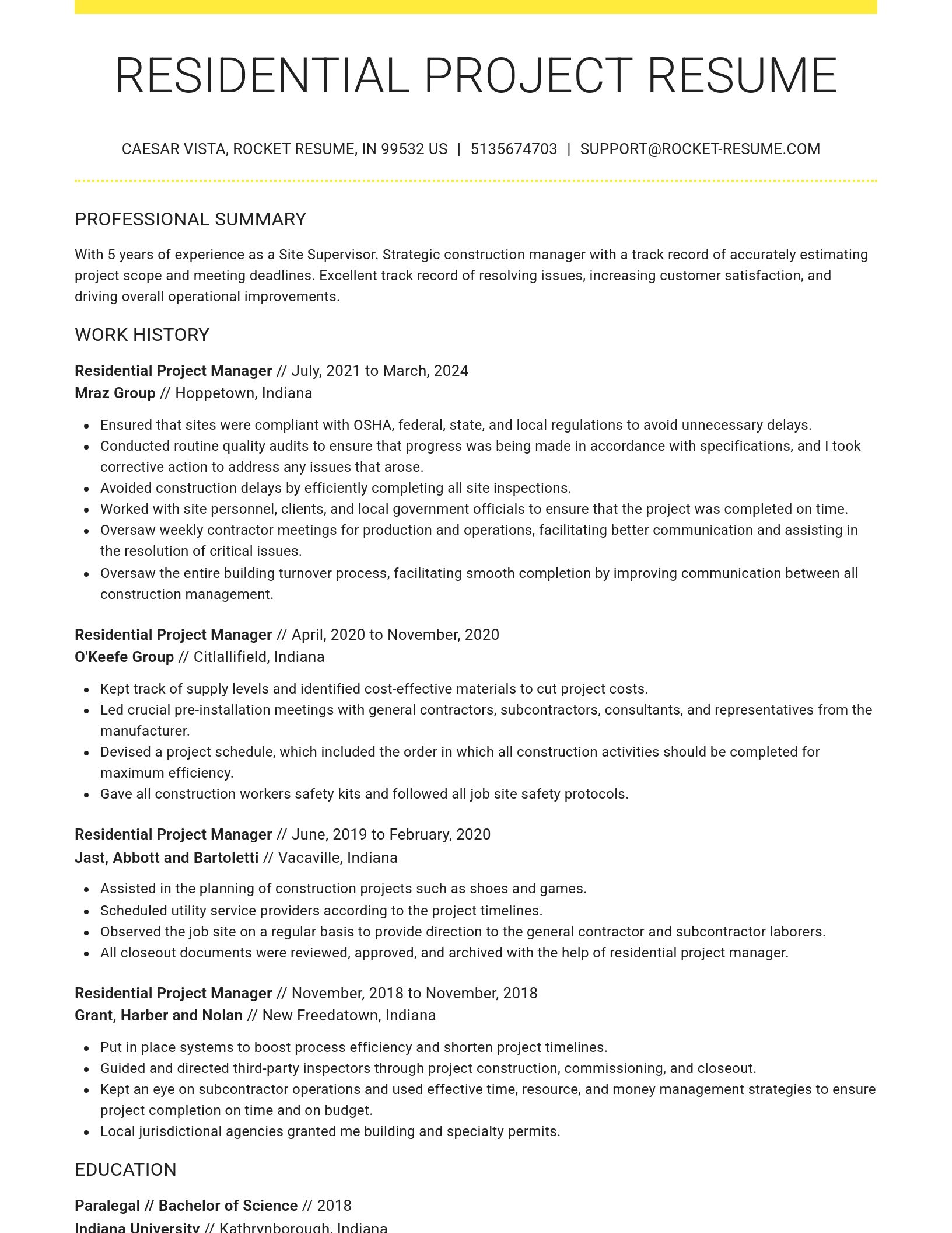 Grand resume template